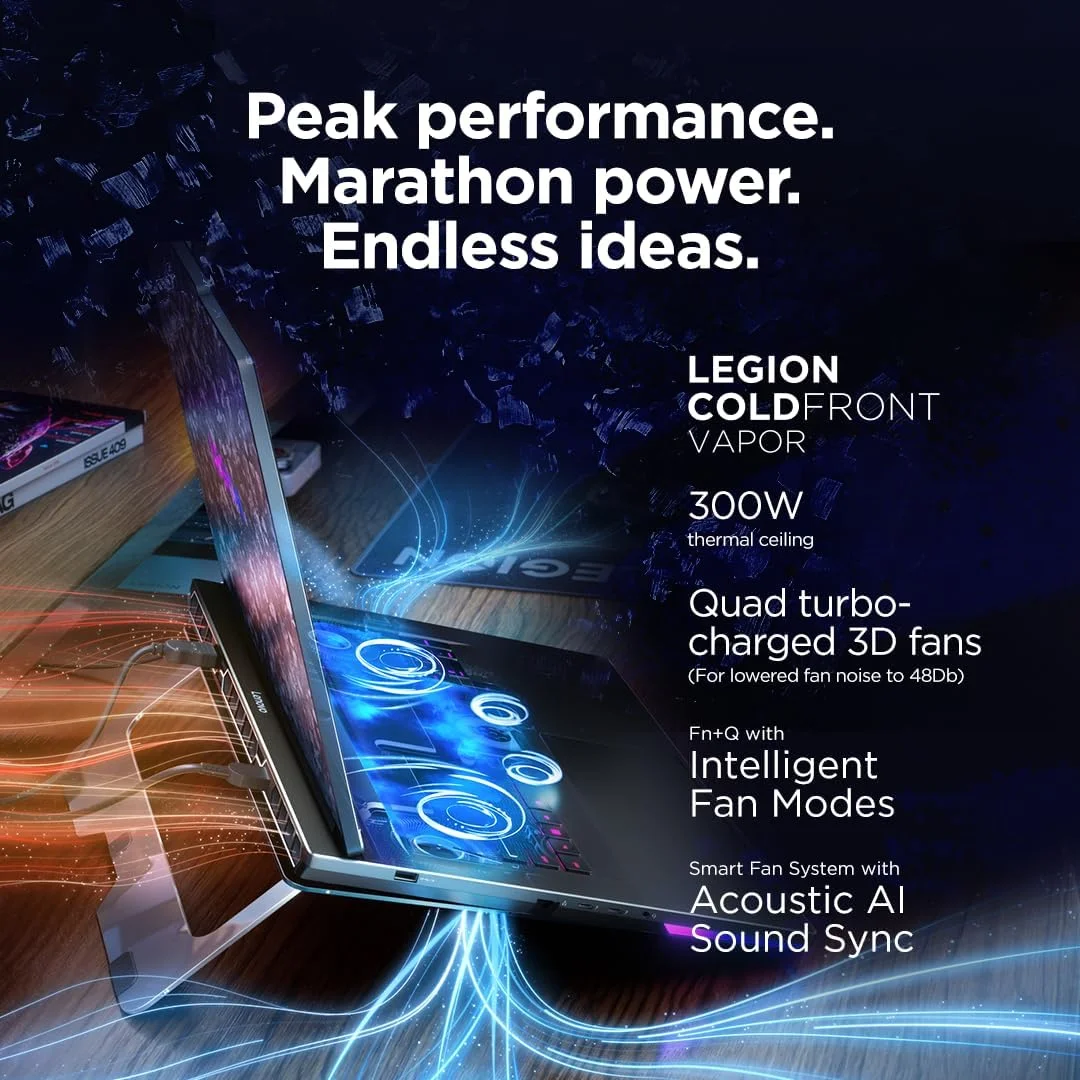 لپ تاپ گیمینگ هوش مصنوعی Lenovo Legion 9 18IAX10، صفحه نمایش 18 اینچی WQUXGA 440 هرتز، Intel Ultra 9 275HX، رم 64 گیگابایتی، SSD 4 ترابایتی، RTX 5090 24 گیگابایتی GDDR7، RGB EN-ARB، Win11، مشکی Eclipse [83EY0002AX] + 2 سال Premium Care