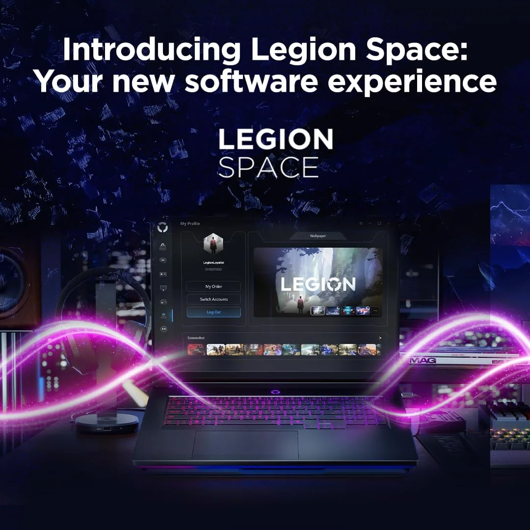 لپ تاپ گیمینگ هوش مصنوعی Lenovo Legion 9 18IAX10، صفحه نمایش 18 اینچی WQUXGA 440 هرتز، Intel Ultra 9 275HX، رم 64 گیگابایتی، SSD 4 ترابایتی، RTX 5090 24 گیگابایتی GDDR7، RGB EN-ARB، Win11، مشکی Eclipse [83EY0002AX] + 2 سال Premium Care