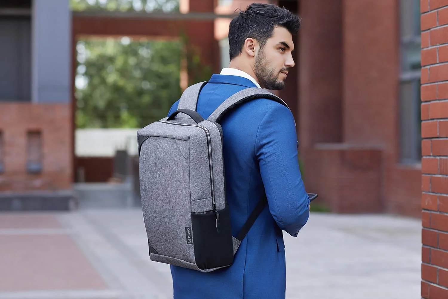 کیف لپ تاپ شهری لنوو مدل B530 مناسب برای لپ تاپ های 15.6 اینچی، جنس ضد آب، محفظه کامپیوتر شخصی پد دار، جیب ضد سرقت، شارژ در حال حرکت، GX40X54261، ذغالی، خاکستری، 16