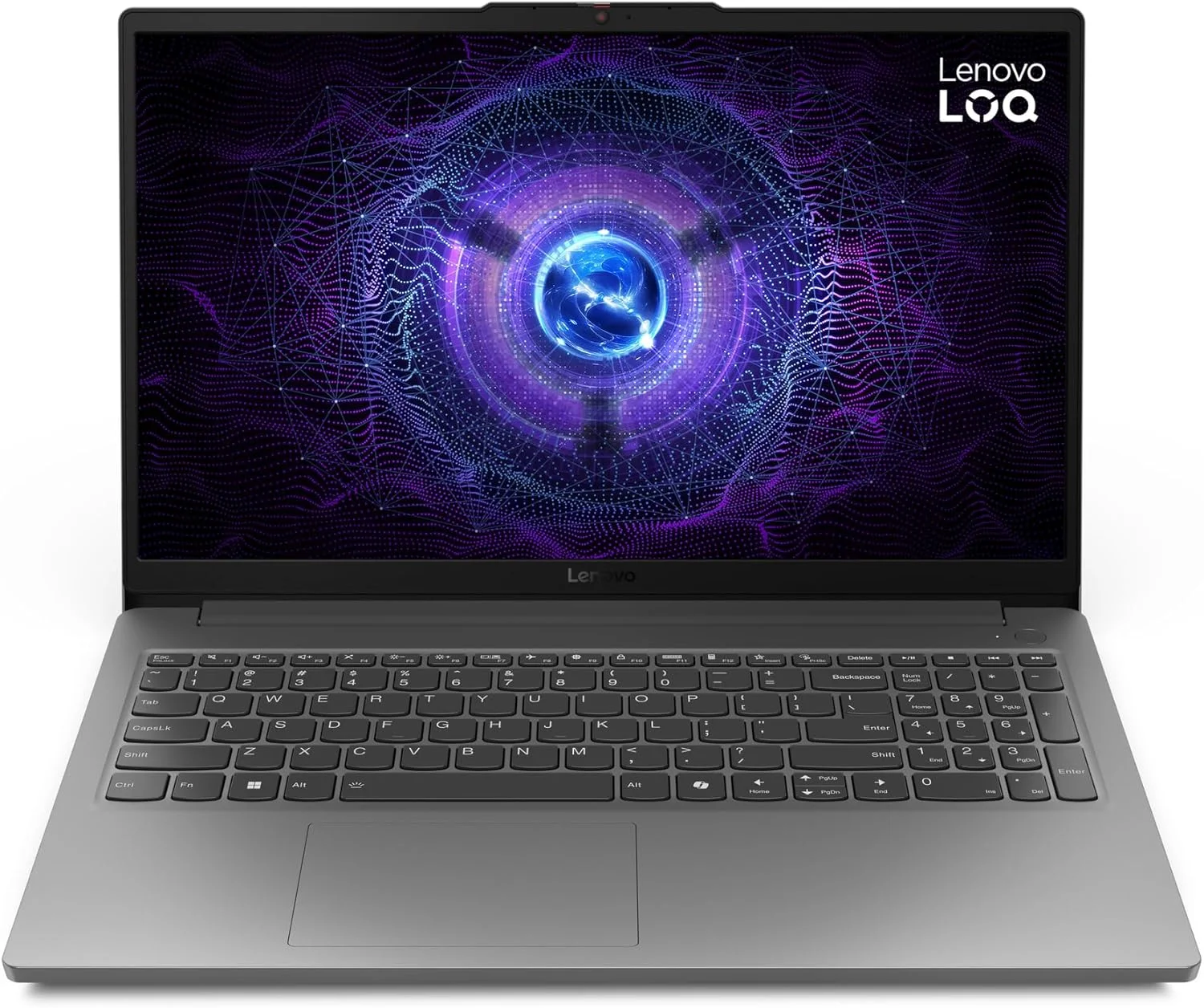 لپ تاپ گیمینگ لنوو LOQ 15IAX9 با هوش مصنوعی، صفحه نمایش 15.6 اینچی FHD 144Hz، پردازنده Intel Core i5-12600HX، رم 24 گیگابایتی، SSD 512 گیگابایتی، RTX 3050 6GB GDDR6، ویندوز 11، نور پس زمینه سفید انگلیسی-عربی، خاکستری لونا - [83GS00M5AX]