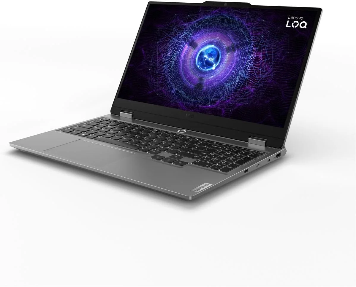 لپ تاپ گیمینگ Lenovo LOQ 15IAX9، صفحه نمایش 15.6 اینچی FHD 100% sRGB 144Hz، پردازنده Intel i5-12450HX، رم 24 گیگابایتی، SSD 512 گیگابایتی، کارت گرافیک NVIDIA RTX 3050 6GB، نور پس زمینه Eng-Arb، ویندوز 11، خاکستری لونا [83GS0095AX]