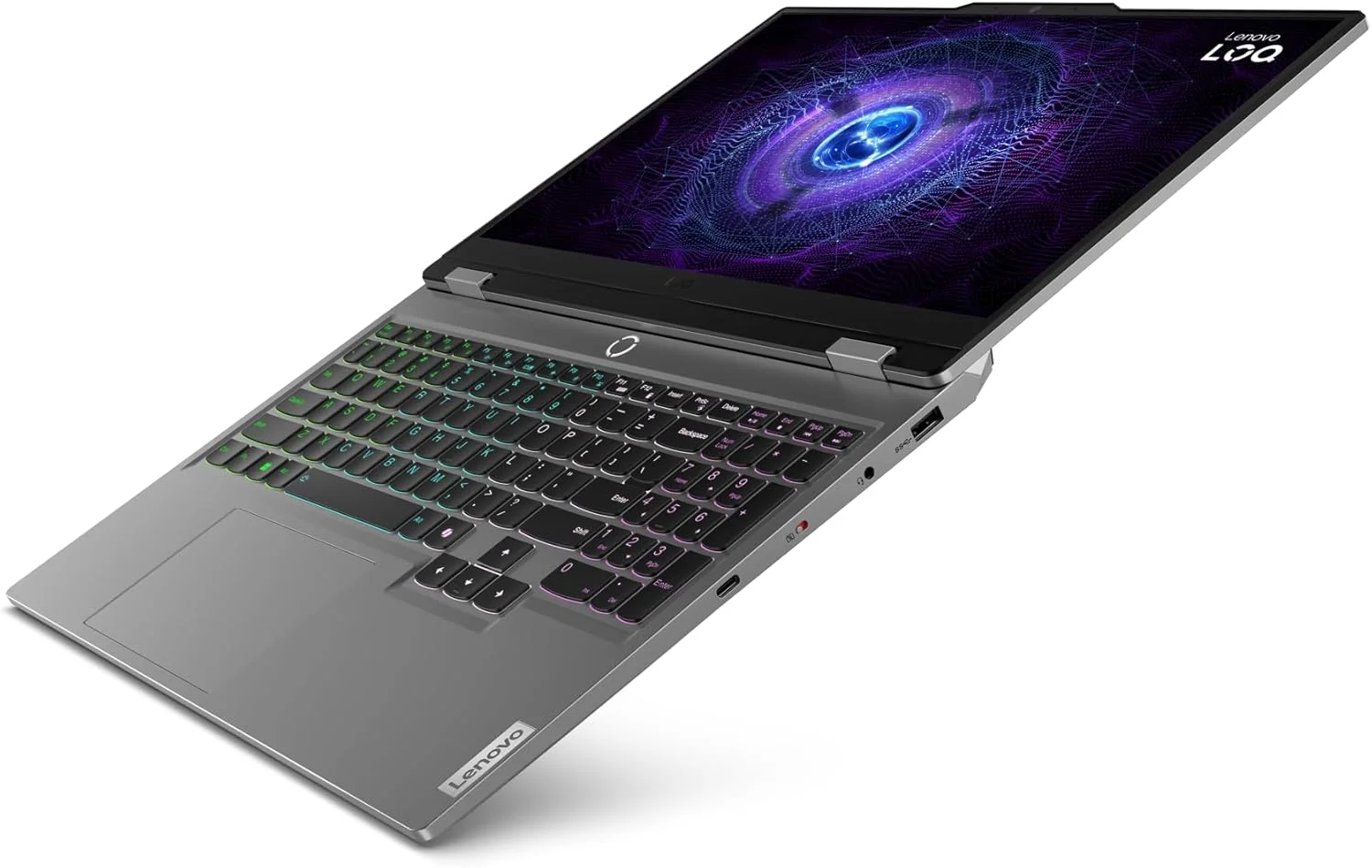 لپ تاپ گیمینگ Lenovo LOQ 15IRX9، نمایشگر 15.6 اینچی FHD 144 هرتز، پردازنده Intel Core i7-14700HX، رم 16 گیگابایتی DDR5، حافظه SSD 512 گیگابایتی، کارت گرافیک NVIDIA GeForce RTX 4060 8GB، کیبورد با نور پس زمینه انگلیسی، خاکستری لونا