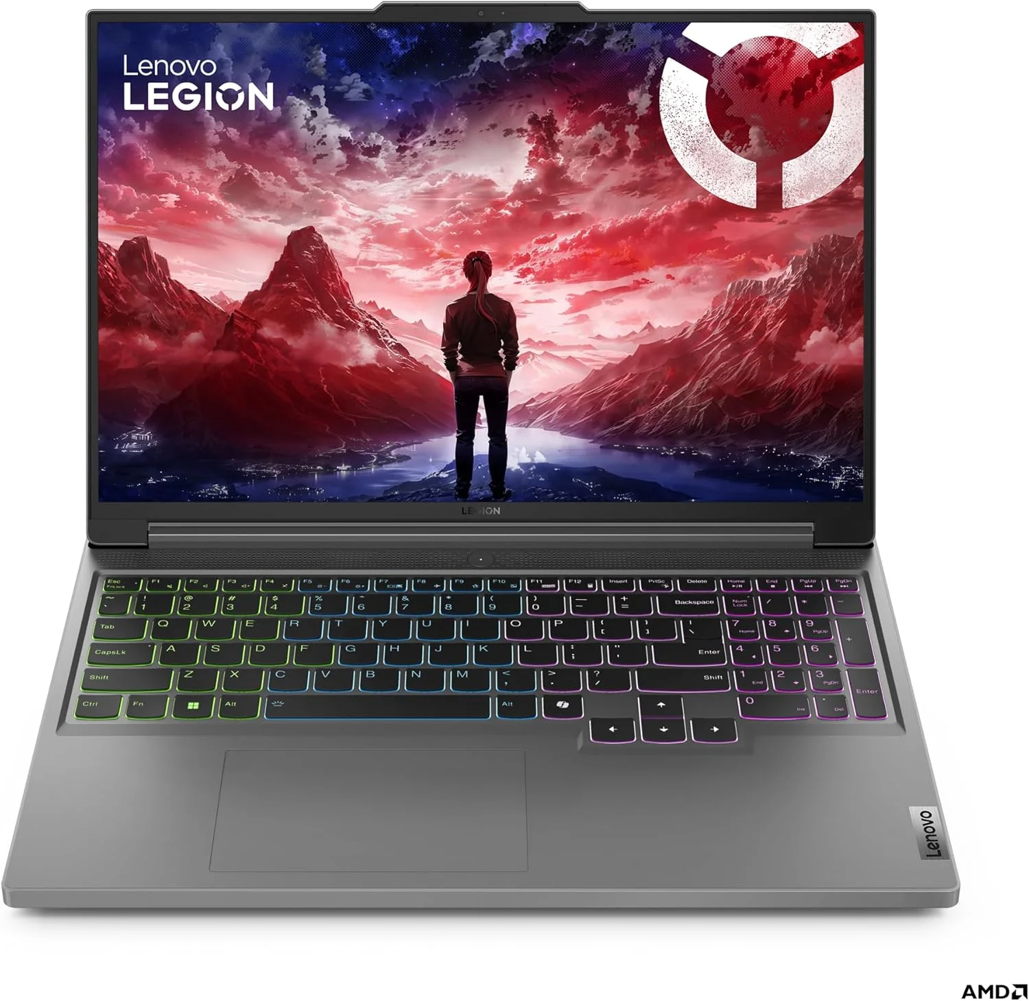 لپ تاپ لنوو Legion Slim 5 16ARP9 با تراشه هوش مصنوعی، صفحه نمایش 16 اینچی WQXGA 100% sRGB 165Hz، پردازنده Ryzen 7 7435HS، رم 16 گیگابایتی، حافظه SSD 1 ترابایتی، کارت گرافیک RTX 4060 8GB GDDR6، نور پس زمینه 4-Zone RGB Eng-Arb، ویندوز 11، خاکستری Luna - [83EX002GAX] + 2 سال Premium Care