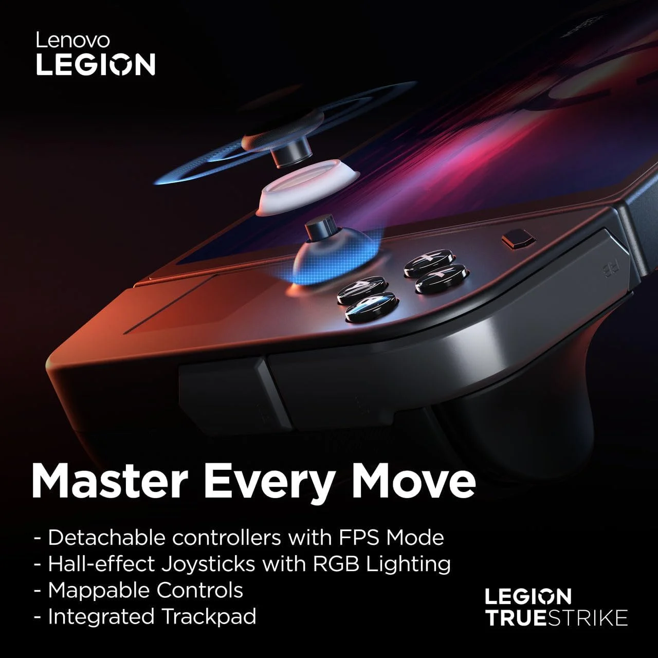 کنسول بازی دستی لنوو Legion Go، پردازنده AMD Ryzen Z1 Extreme، رم 16 گیگابایتی، حافظه SSD 512 گیگابایتی، پردازنده گرافیکی AMD Radeon یکپارچه، صفحه نمایش 8.8 اینچی WQXGA 144 هرتز، ویندوز 11 [83E10055AX] با 1 سال محافظت در برابر آسیب های تصادفی