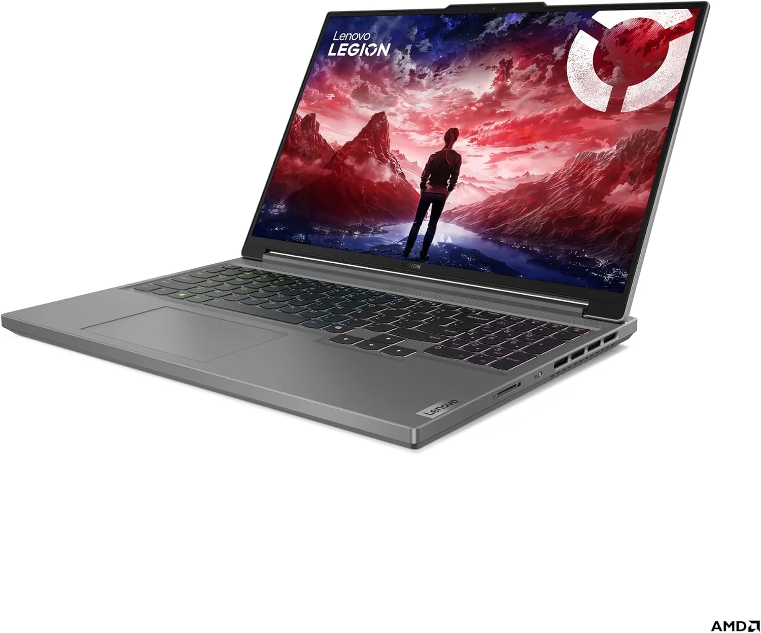 لپ تاپ لنوو Legion Slim 5 16ARP9 با تراشه هوش مصنوعی، صفحه نمایش 16 اینچی WQXGA 100% sRGB 165Hz، پردازنده Ryzen 7 7435HS، رم 16 گیگابایتی، حافظه SSD 1 ترابایتی، کارت گرافیک RTX 4060 8GB GDDR6، نور پس زمینه 4-Zone RGB Eng-Arb، ویندوز 11، خاکستری Luna - [83EX002GAX] + 2 سال Premium Care