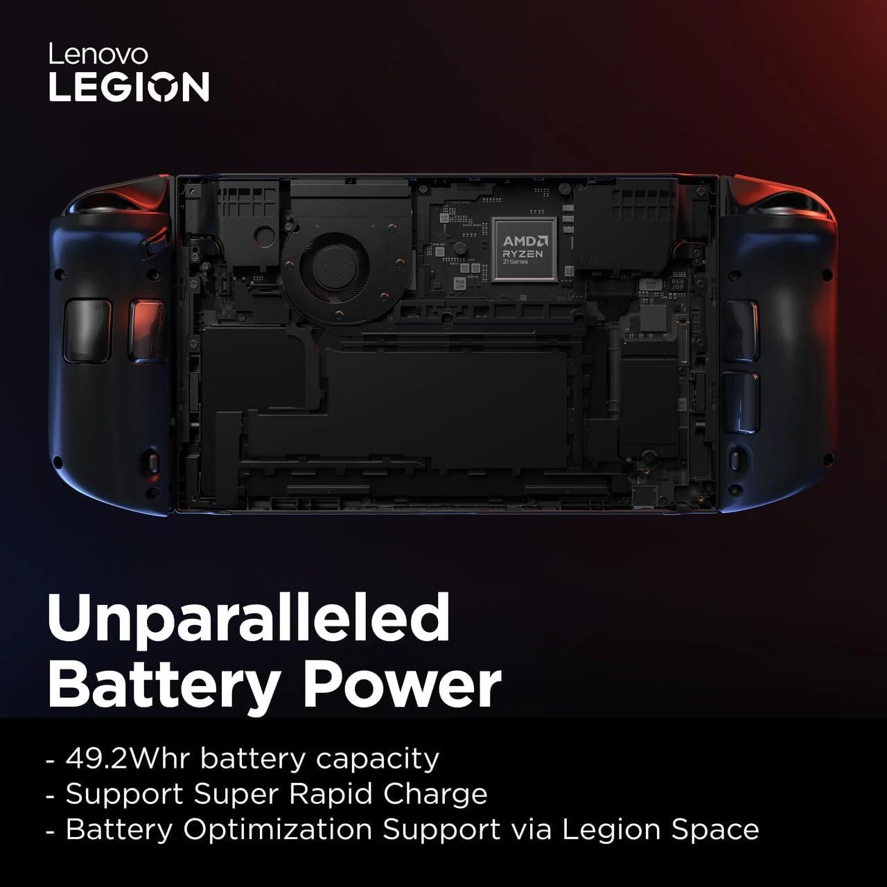 کنسول بازی دستی لنوو Legion Go، پردازنده AMD Ryzen Z1 Extreme، رم 16 گیگابایتی، حافظه SSD 512 گیگابایتی، پردازنده گرافیکی AMD Radeon یکپارچه، صفحه نمایش 8.8 اینچی WQXGA 144 هرتز، ویندوز 11 [83E10055AX] با 1 سال محافظت در برابر آسیب های تصادفی