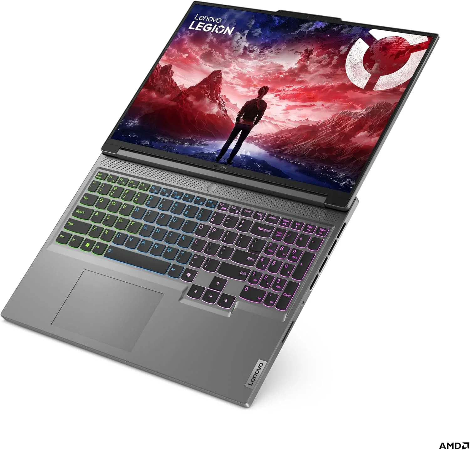 لپ تاپ لنوو Legion Slim 5 16ARP9 با تراشه هوش مصنوعی، صفحه نمایش 16 اینچی WQXGA 100% sRGB 165Hz، پردازنده Ryzen 7 7435HS، رم 16 گیگابایتی، حافظه SSD 1 ترابایتی، کارت گرافیک RTX 4060 8GB GDDR6، نور پس زمینه 4-Zone RGB Eng-Arb، ویندوز 11، خاکستری Luna - [83EX002GAX] + 2 سال Premium Care