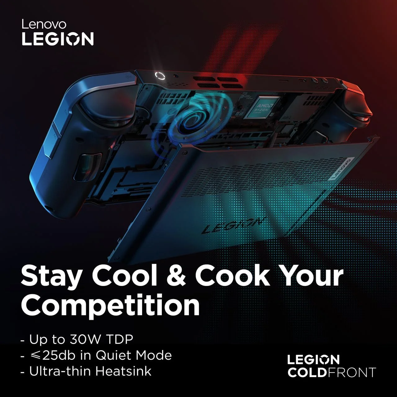 کنسول بازی دستی لنوو Legion Go، پردازنده AMD Ryzen Z1 Extreme، رم 16 گیگابایتی، حافظه SSD 512 گیگابایتی، پردازنده گرافیکی AMD Radeon یکپارچه، صفحه نمایش 8.8 اینچی WQXGA 144 هرتز، ویندوز 11 [83E10055AX] با 1 سال محافظت در برابر آسیب های تصادفی