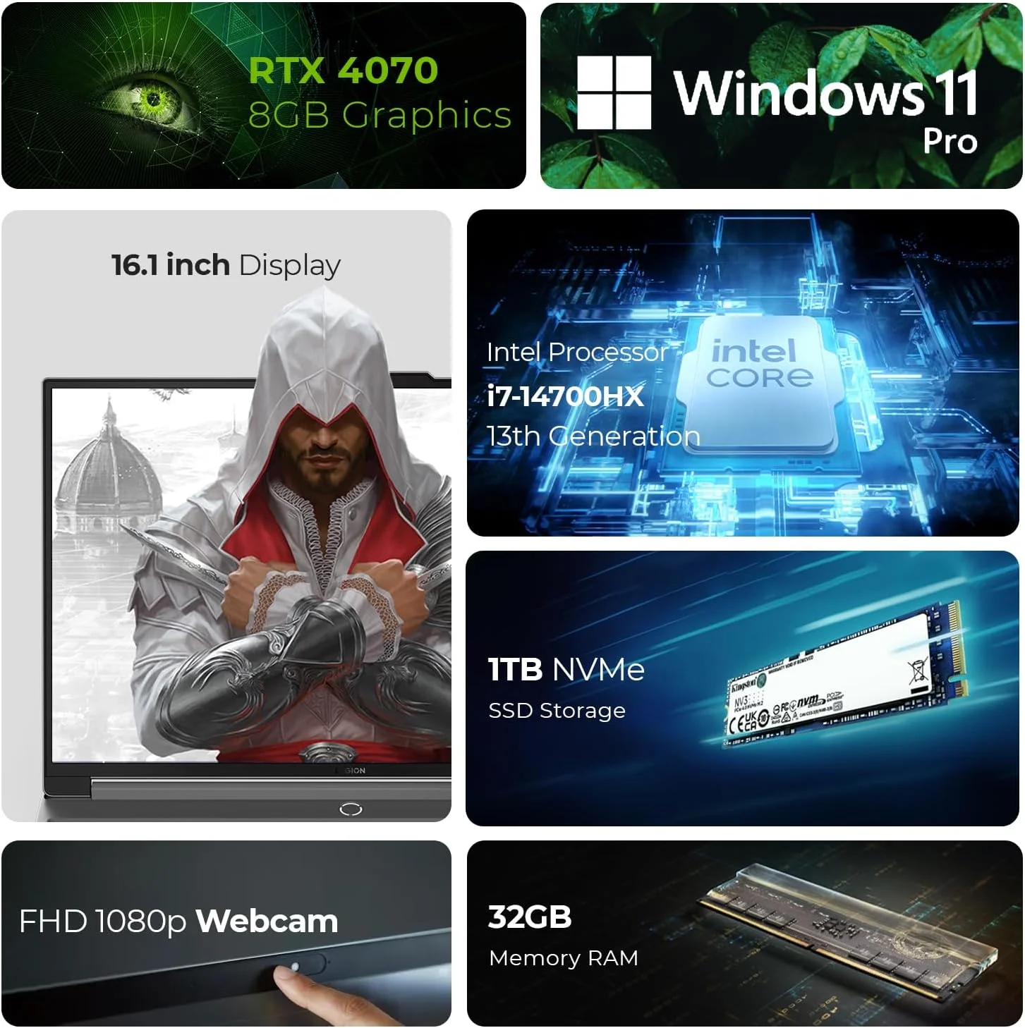 لپ تاپ گیمینگ لنوو Legion 5 16IRX9 - نسل 14 اینتل i7-14700HX، 16.1 اینچ 240 هرتز، گرافیک RTX 4070 8GB، ویندوز 11 پرو (شامل دسته بازی + ماوس + ماوس پد + آنتی ویروس) (32 گیگابایت رم | 1 ترابایت SSD) لپ تاپ گیمینگ لنوو Legion 5 16IRX9 - نسل 14 اینتل i7-14700HX، 16.1 اینچ 240 هرتز، گرافیک RTX 4070 8GB، ویندوز 11 پرو (شامل دسته بازی + ماوس + ماوس پد + آنتی ویروس) (32 گیگابایت رم | 1 ترابایت SSD)