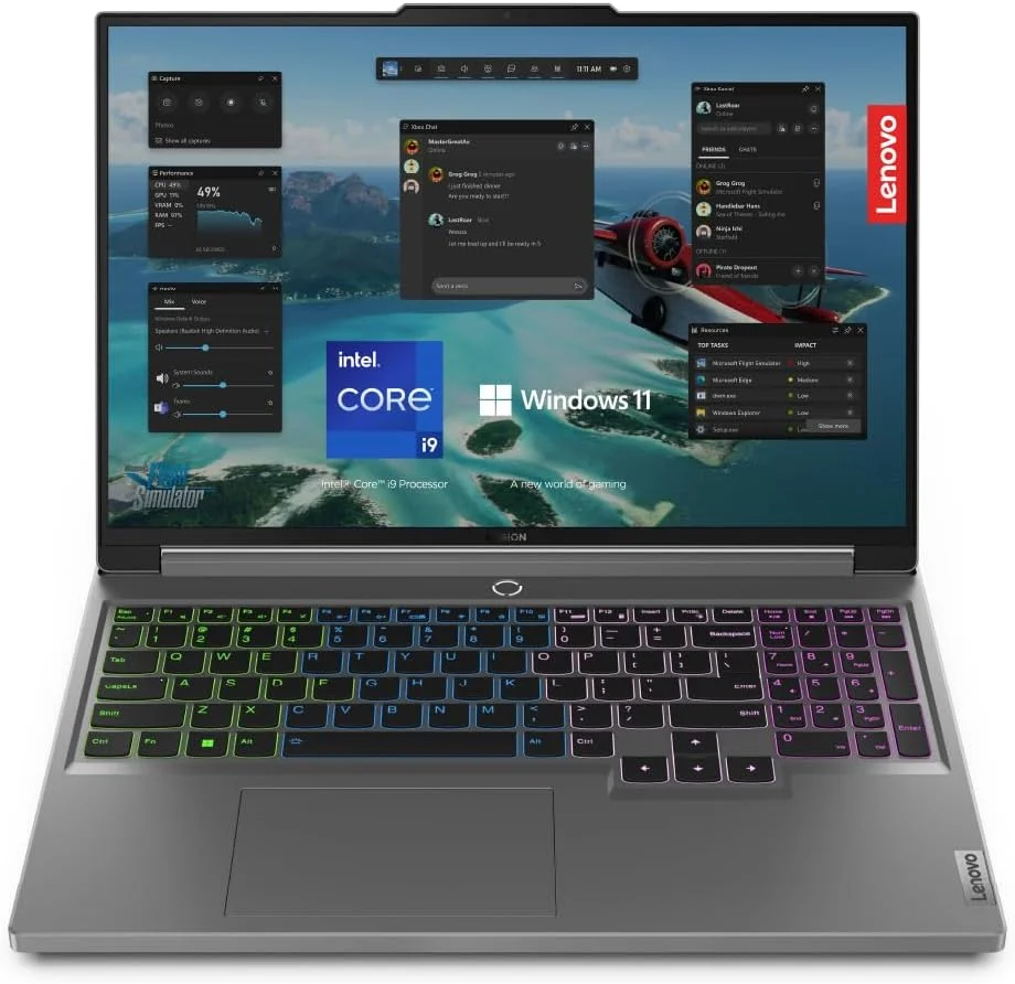 لپ تاپ لنوو Legion 5 16IRX9 با تراشه هوش مصنوعی، صفحه نمایش 16 اینچی WQXGA با پوشش 100% sRGB، نرخ نوسازی 240 هرتز، پردازنده Intel i7-14650HX، رم 16 گیگابایتی، حافظه SSD 1 ترابایتی، کارت گرافیک Nvidia RTX 4060 8GB، کیبورد RGB انگلیسی-عربی، ویندوز 11، رنگ خاکستری Luna - [83DG002GAX] + 2 سال گارانتی Premium Care