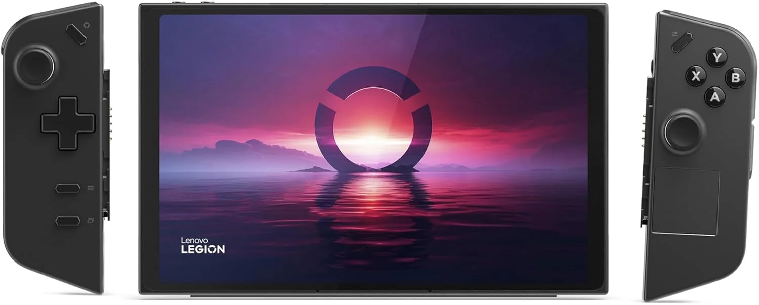 کنسول بازی لنوو Legion Go با صفحه نمایش لمسی 8.8 اینچی QHD گوریلا گلس | پردازنده AMD Ryzen Z1 Extreme با 8 هسته و 16 گیگابایت رم، 1 ترابایت SSD | کیف حمل، داک ریموت | ویندوز 11 هوم، مشکی سایه
