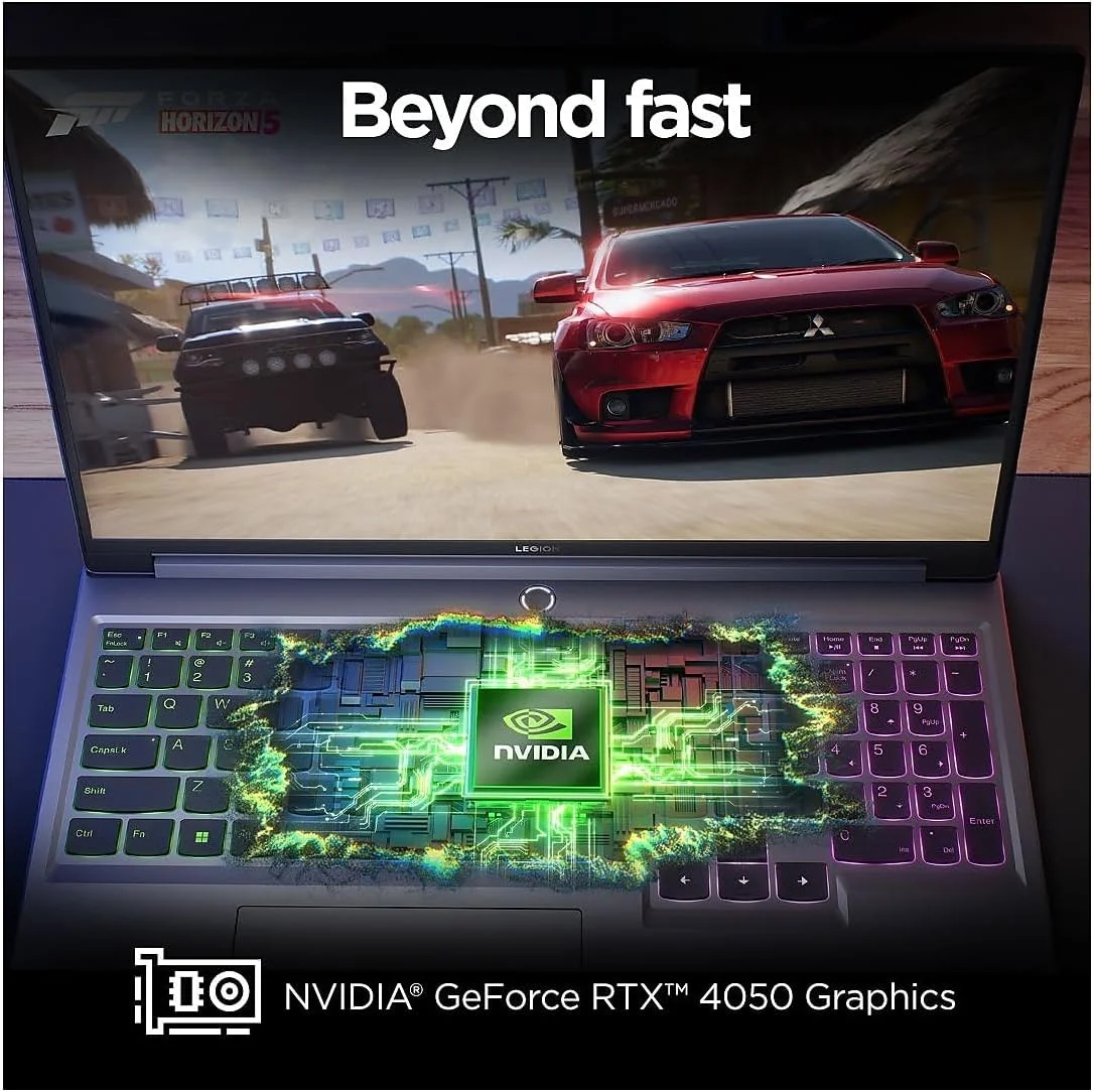 لپ تاپ گیمینگ 16 اینچی Lenovo Legion 5 16IRX9 WQXGA 165Hz، پردازنده Intel Core i7-14650HX 2.2GHz، رم 16 گیگابایت، SSD 512 گیگابایت، NVIDIA GeForce RTX 4050 6GB، ویندوز 11 Home، خاکستری Luna