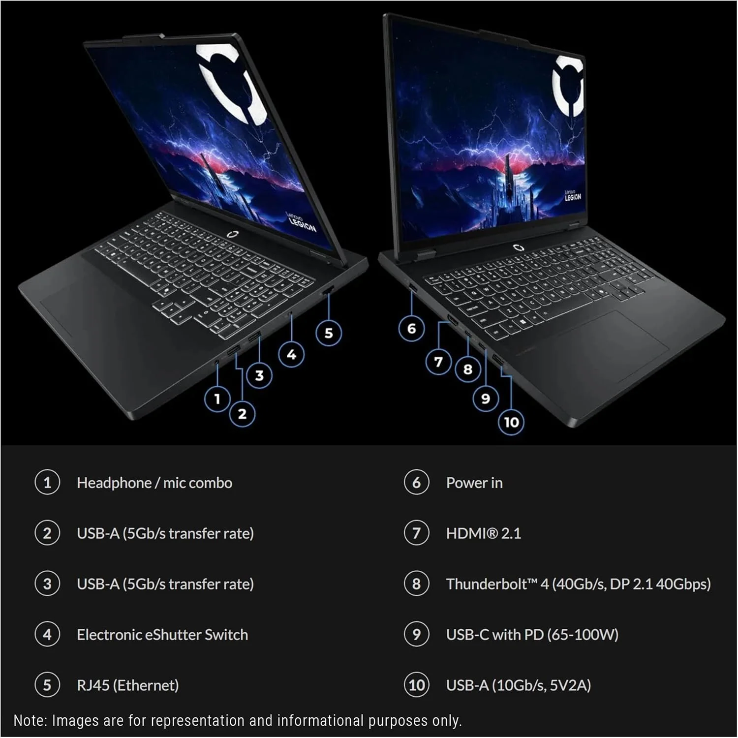 لپ تاپ گیمینگ لنوو Legion Pro 5i Gen 10، پردازنده Intel Ultra 9-275HX، رم 64 گیگابایتی DDR5، حافظه SSD PCIe 4 ترابایتی، نمایشگر 16 اینچی WQXGA (2560x1600)، کارت گرافیک Nvidia G-Force RTX 5070، نور پس زمینه RGB 24 ناحیه ای، ویندوز 11 پرو، مشکی اکلیپس لپ تاپ گیمینگ لنوو Legion Pro 5i Gen 10، پردازنده Intel Ultra 9-275HX، رم 64 گیگابایتی DDR5، حافظه SSD PCIe 4 ترابایتی، نمایشگر 16 اینچی WQXGA (2560x1600)، کارت گرافیک Nvidia G-Force RTX 5070، نور پس زمینه RGB 24 ناحیه ای، ویندوز 11 پرو، مشکی اکلیپس