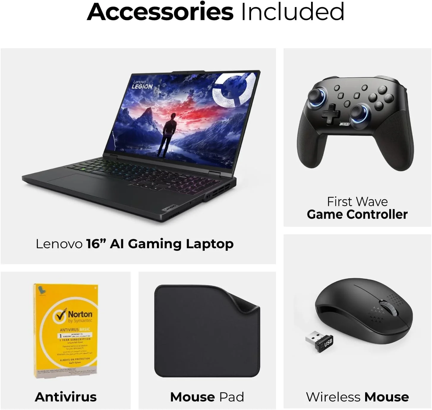 لپ تاپ گیمینگ لنوو Legion Pro 5 - نسل 14 اینتل i7-14650HX، نمایشگر 16 اینچی 240 هرتز، RTX 4060 8GB، ویندوز 11 پرو (شامل کنترلر + ماوس + ماوس پد + آنتی ویروس موج اول) - 83DF0038PS (64GB RAM | 2TB SSD) لپ تاپ گیمینگ لنوو Legion Pro 5 - نسل 14 اینتل i7-14650HX، نمایشگر 16 اینچی 240 هرتز، RTX 4060 8GB، ویندوز 11 پرو (شامل کنترلر + ماوس + ماوس پد + آنتی ویروس موج اول) - 83DF0038PS (64GB RAM | 2TB SSD)