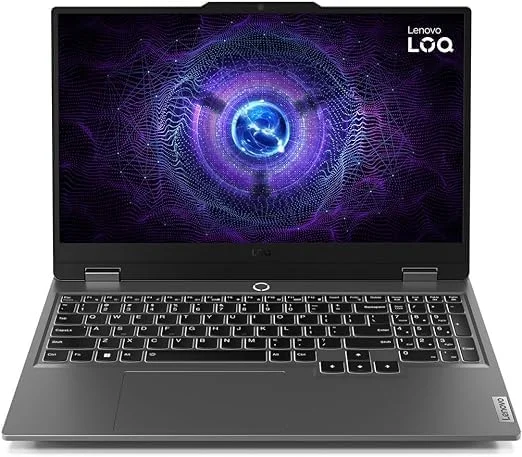 لپ تاپ گیمینگ Lenovo LOQ 15IRX9، پردازنده Intel Core i7-13650HX، رم 24 گیگابایت، SSD 512 گیگابایت، Nvidia RTX 3050 6GB، صفحه نمایش 15.6 اینچ FHD 144Hz، ویندوز 11 پرو، خاکستری Luna، کیبورد با نور پس زمینه ENG-ARB