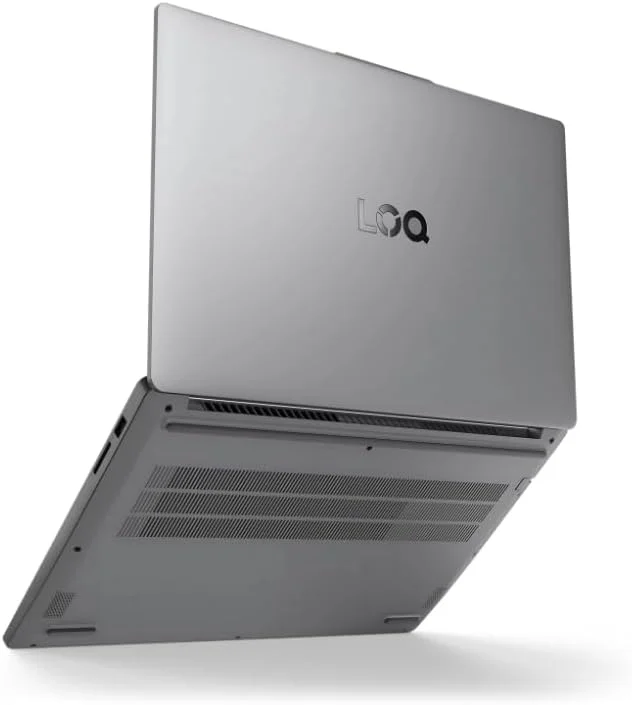 لپ تاپ گیمینگ هوش مصنوعی Lenovo LOQ 15IAX9E، 15.6 اینچ FHD 144 هرتز، Intel Core i7-12650HX، 16 گیگابایت DDR5، 512 گیگابایت SSD، RTX 4050 6GB GDDR6، ویندوز 11 هوم، صفحه کلید انگلیسی-عربی با نور پس زمینه، خاکستری Luna، 1 سال گارانتی لنوو