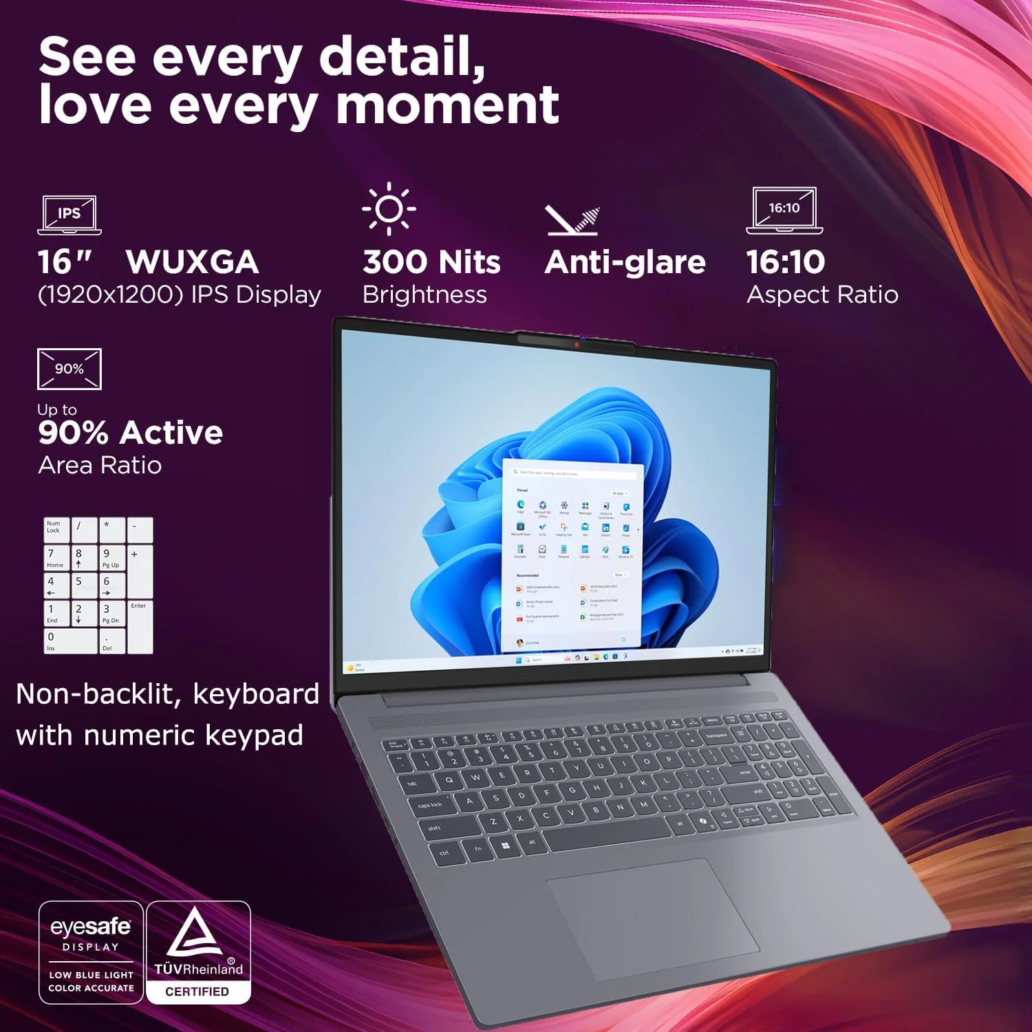 لپ تاپ تجاری لنوو ThinkBook 16 G7 با صفحه نمایش 16 اینچی FHD+، پردازنده 16 هسته ای Intel Ultra 7 155H (بهتر از i7-13705H)، گرافیک Arc، رم 64 گیگابایتی DDR5، حافظه SSD 2 ترابایتی PCIe، وای فای 6E، کیبورد با نور پس زمینه، ویندوز 11 پرو، AZ-XUT لپ تاپ تجاری لنوو ThinkBook 16 G7 با صفحه نمایش 16 اینچی FHD+، پردازنده 16 هسته ای Intel Ultra 7 155H (بهتر از i7-13705H)، گرافیک Arc، رم 64 گیگابایتی DDR5، حافظه SSD 2 ترابایتی PCIe، وای فای 6E، کیبورد با نور پس زمینه، ویندوز 11 پرو، AZ-XUT