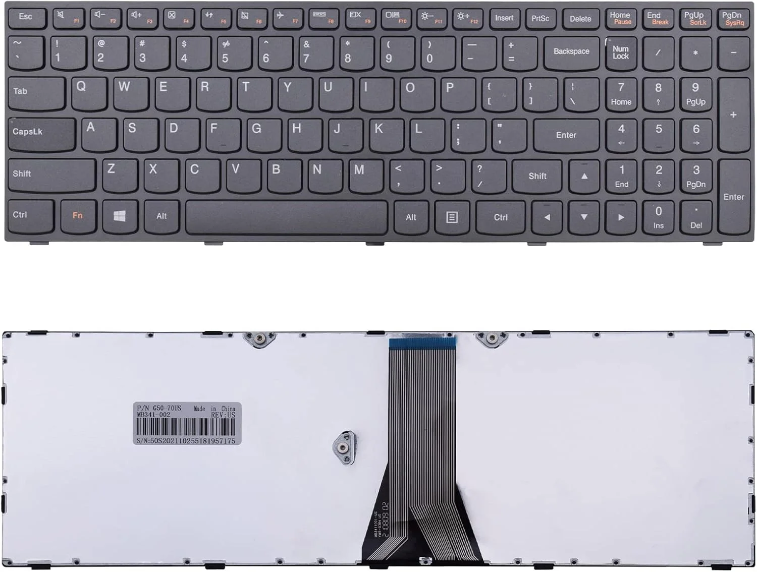 کیبورد SUNMALL b50 جایگزین کیبورد لپ تاپ لنوو به همراه قاب برای Lenovo LdeaPad Flex 2 15 B50 B50-30 B50-45 B50-70 B50-80 B51-80 G50 G50-30 G50-45 G50-70 G50-80 G50-75 Z50 طرح US