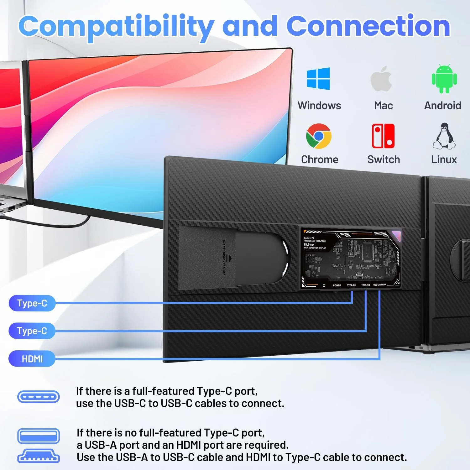 اکستندر صفحه نمایش لپ تاپ Teamgee 15.6 اینچی، مانیتور قابل حمل باریک و سبک برای لپ تاپ، فول اچ دی IPS، پایه چرخان 360 درجه، جداشدنی، USB-C Plug & Play، نورپردازی RGB، حاشیه های نازک اکستندر صفحه نمایش لپ تاپ Teamgee 15.6 اینچی، مانیتور قابل حمل باریک و سبک برای لپ تاپ، فول اچ دی IPS، پایه چرخان 360 درجه، جداشدنی، USB-C Plug & Play، نورپردازی RGB، حاشیه های نازک