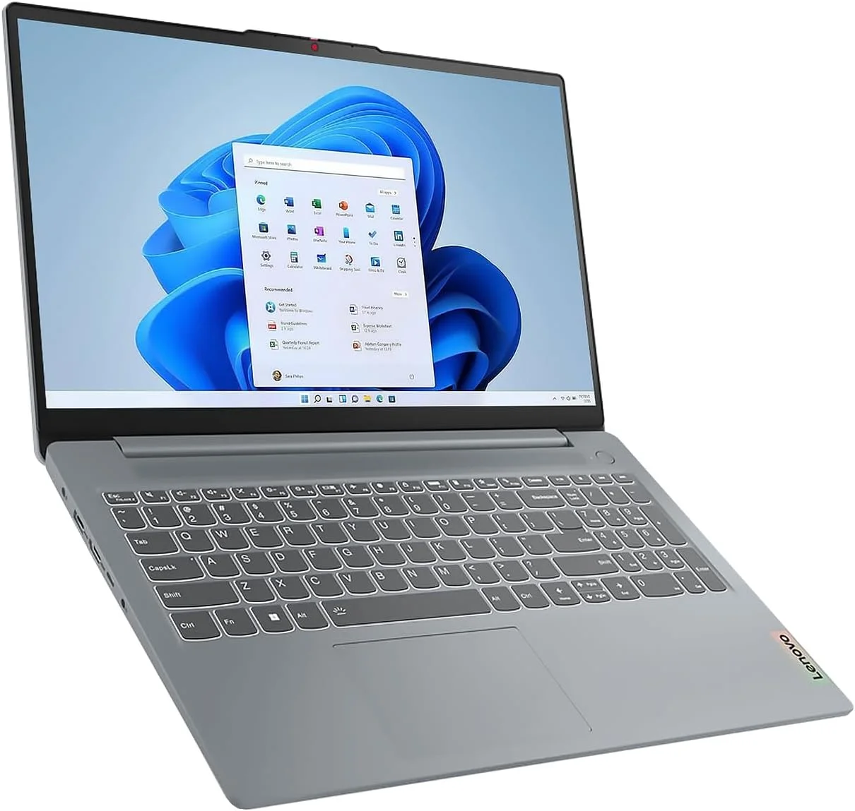 لپ تاپ لنوو IdeaPad Slim 3 15IRH8 با پردازنده i7-13620H، رم 16 گیگابایت، حافظه SSD 1 ترابایت، گرافیک SHARED، صفحه نمایش 15.6 اینچ FHD خاکستری قطبی و ویندوز 11 (بدون نور پس زمینه)