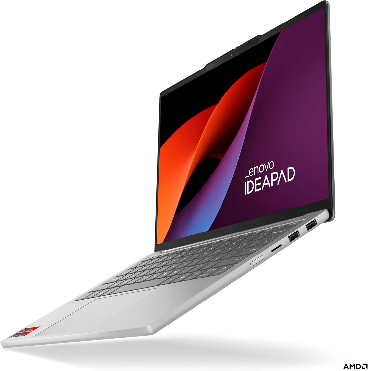 لپ تاپ لنوو IdeaPad Slim 5 13ARP10 با صفحه نمایش 13.3 اینچی WUXGA ضد تابش نور، پردازنده Ryzen 7 7735HS، رم 16 گیگابایتی، SSD 512 گیگابایتی، گرافیک یکپارچه AMD Radeon 680M، کیبورد با نور پس زمینه انگلیسی-عربی، ویندوز 11، خاکستری ابری [83J2001BAX]