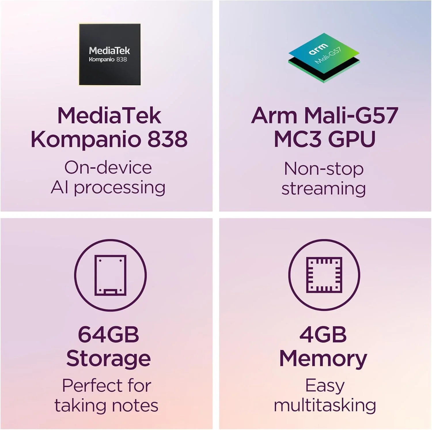 لنوو Chromebook Duet - 2024 - لپ تاپ ضروری - سیستم عامل Chrome - صفحه نمایش لمسی 10.95 اینچی WUXGA - حافظه 4 گیگابایتی - فضای ذخیره سازی 64 گیگابایتی - MediaTek Kompanio 838 - صفحه کلید جداشدنی - خاکستری لونا