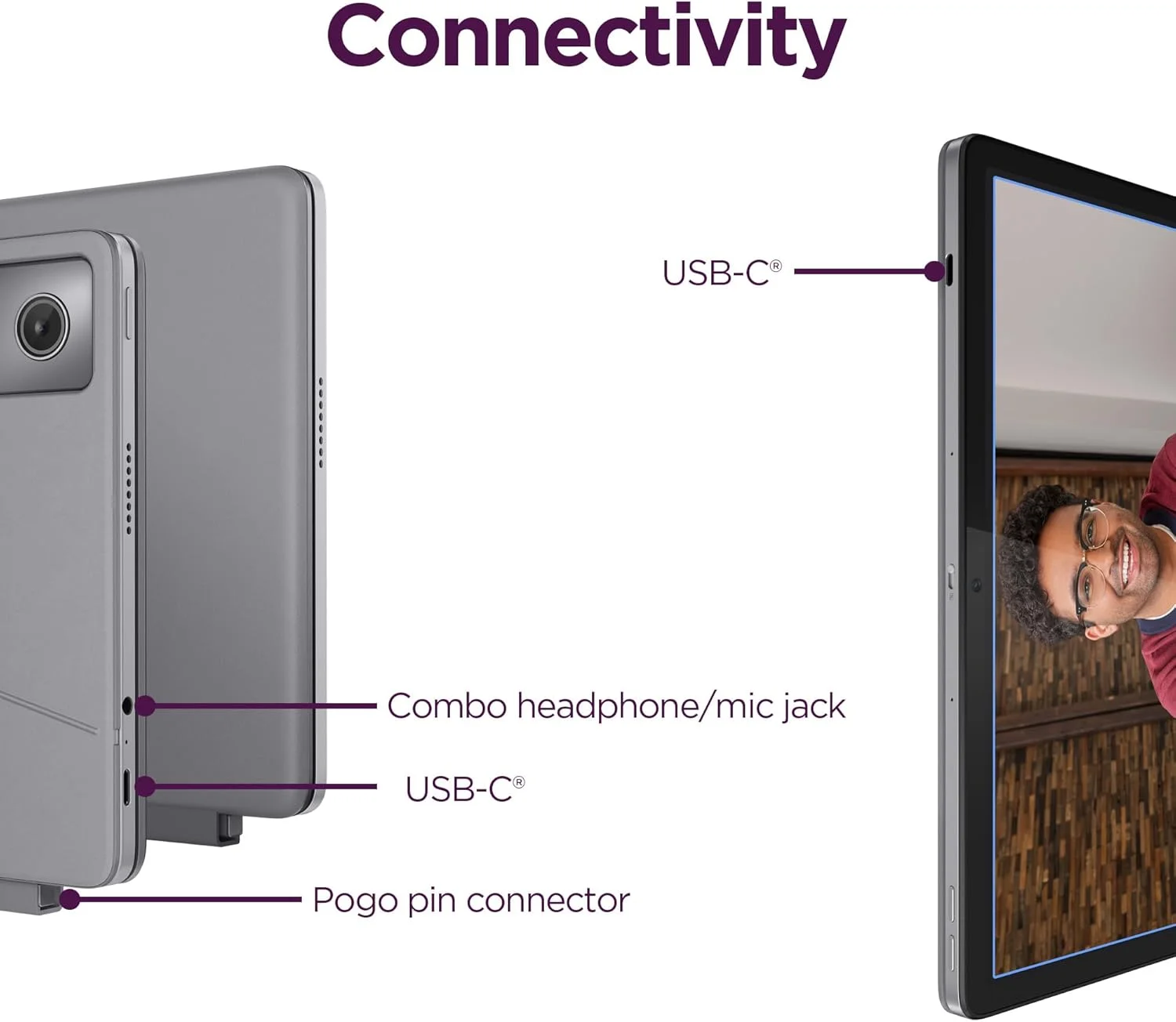 لنوو Chromebook Duet - 2024 - لپ تاپ ضروری - سیستم عامل Chrome - صفحه نمایش لمسی 10.95 اینچی WUXGA - حافظه 4 گیگابایتی - فضای ذخیره سازی 64 گیگابایتی - MediaTek Kompanio 838 - صفحه کلید جداشدنی - خاکستری لونا