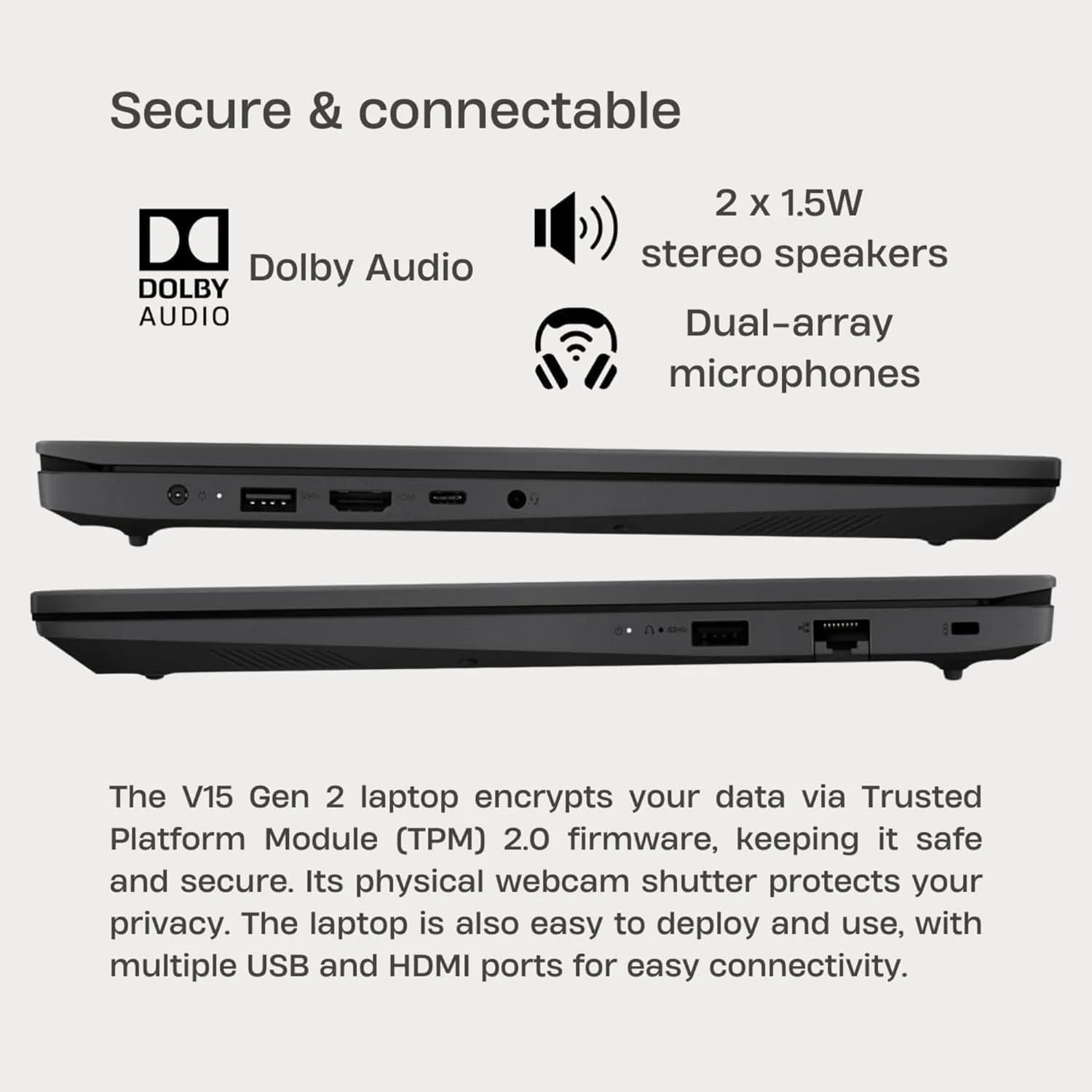 لپ تاپ لنوو IdeaPad 1 مناسب برای دانشجویان، کاربری خانگی و تجاری، 16 گیگابایت رم DDR4، 512 گیگابایت SSD PCIe، صفحه نمایش 15.6 اینچی FHD، پردازنده دو هسته ای اینتل، WiFi 6، بلوتوث، Type-C، HDMI، ویندوز 11 پرو، Wendbo