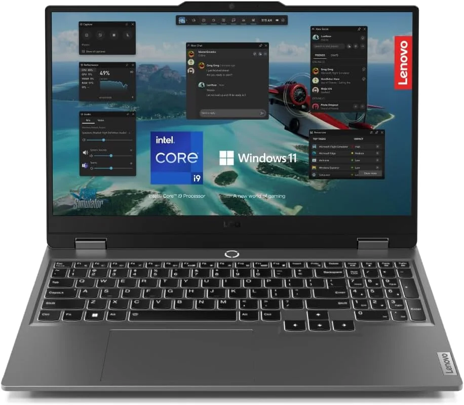 لپ تاپ گیمینگ لنوو LOQ 15IAX9، صفحه نمایش 15.6 اینچی FHD 100% sRGB 144Hz، پردازنده Intel i5-12450HX، رم 24 گیگابایتی، SSD 512 گیگابایتی، کارت گرافیک NVIDIA RTX 3050 6GB، نور پس زمینه Eng-Arb، ویندوز 11، خاکستری لونا [83GS0095AX]