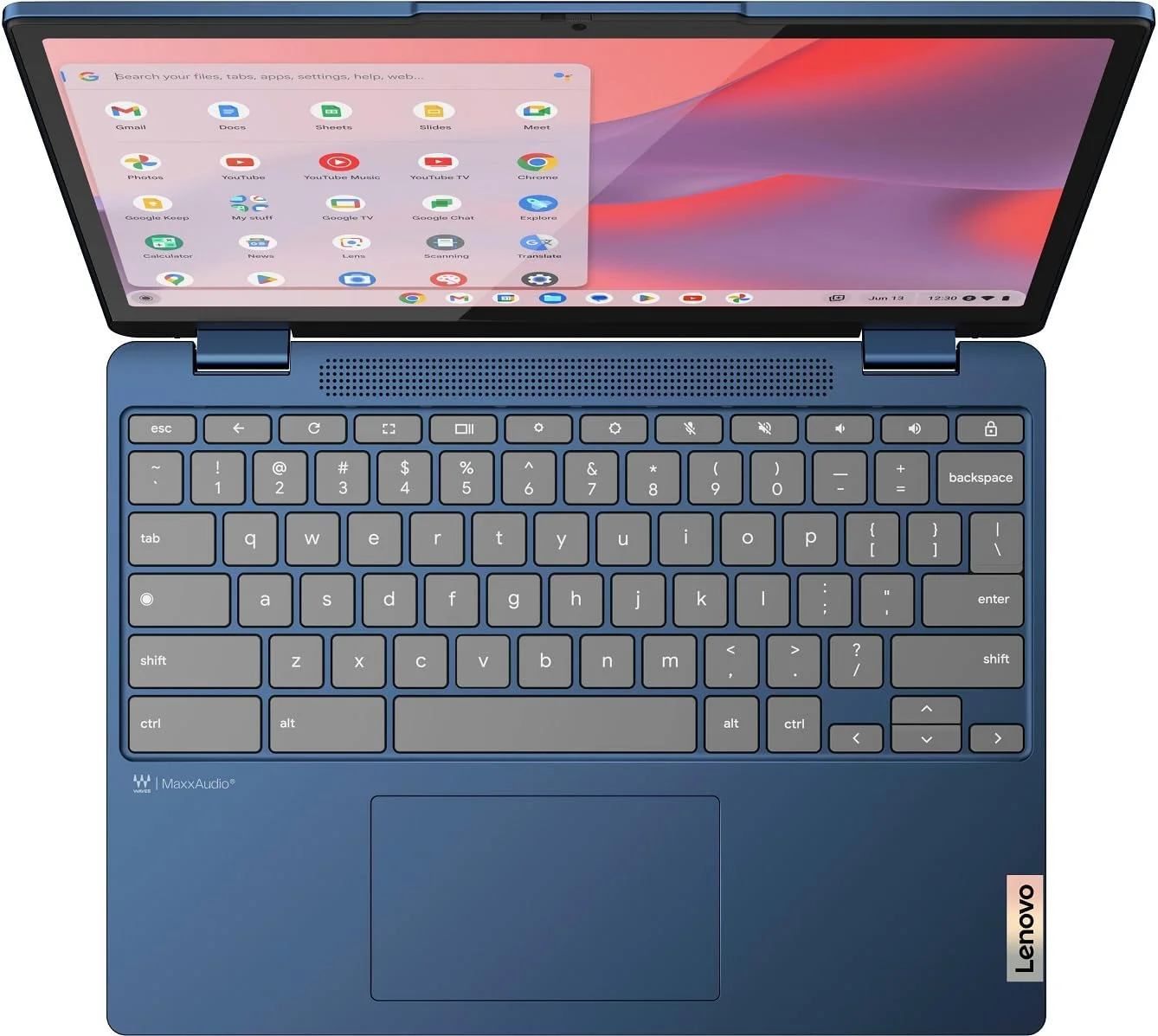 لپ تاپ 2 در 1 لمسی 12.2 اینچی Lenovo Flex 3 Chromebook FHD+ (پردازنده Intel N100، رم 4 گیگابایتی DDR5، حافظه 128 گیگابایتی (64 گیگابایت eMMC + کارت SD 64 گیگابایتی)) مناسب دانش آموزان و آموزش، وب کم، NFC، HDMI، USB-C، قلم IST، سیستم عامل Chrome، آبی