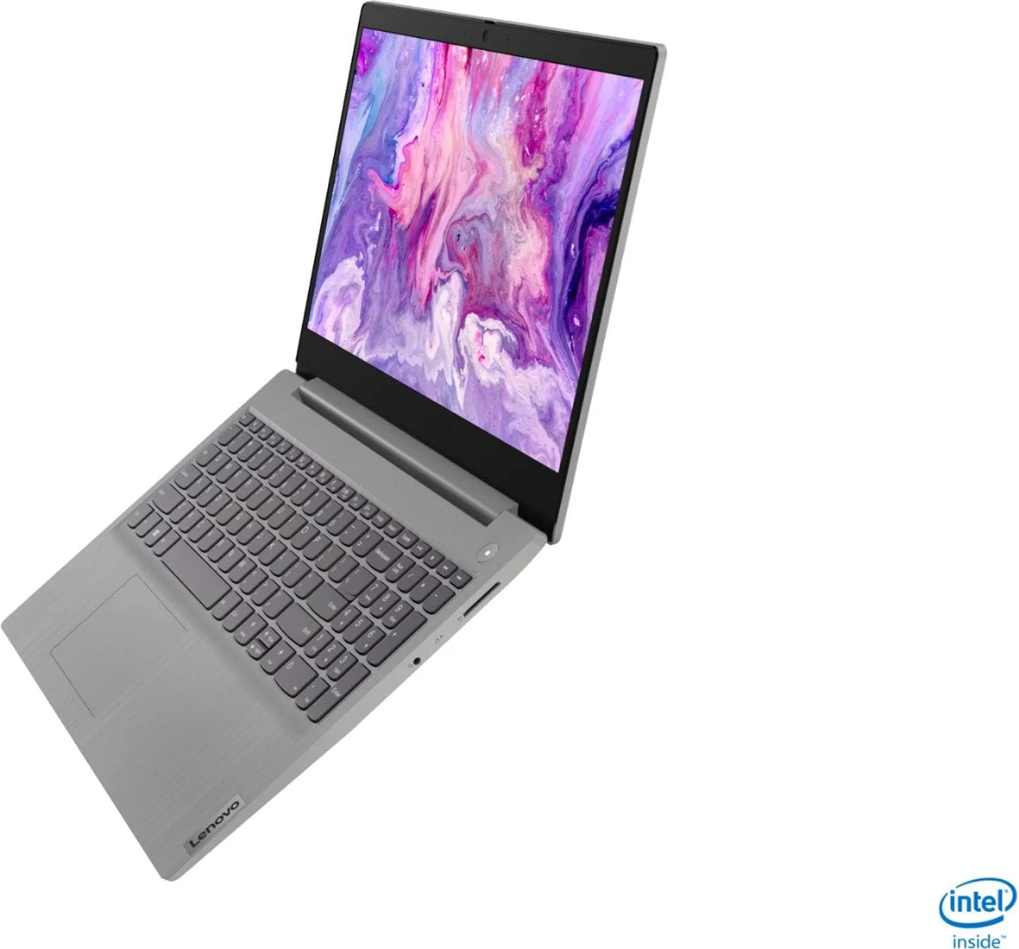 لپ تاپ لمسی 15 اینچی لنوو IdeaPad 3 مدل 2020، پردازنده Intel Core i5-1035G1 نسل 10 دو هسته ای، 12 گیگابایت رم DDR4، حافظه SSD 256 گیگابایتی PCI-e، وب کم، WiFi 5، بلوتوث، ویندوز 10 S خاکستری پلاتینی