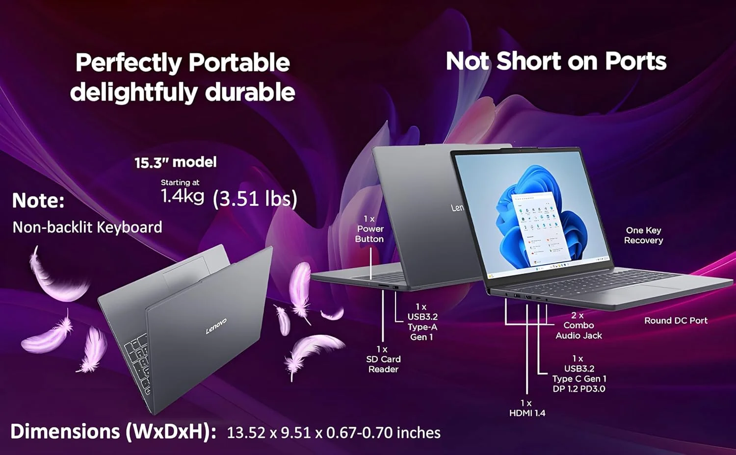 لپ تاپ تجاری خانگی لنوو، 15 FHD+ IdeaPad Slim 3، پردازنده 8 هسته ای Intel i5-13420H (بهتر از i7-1355U)، 16 گیگابایت رم DDR5، 512 گیگابایت PCIe SSD، WiFi 6، بلوتوث 5.2، Copilot AI PC، خاکستری لونا