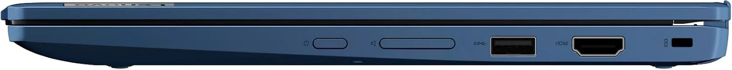 لپ تاپ 2 در 1 لمسی 12.2 اینچی Lenovo Flex 3 Chromebook FHD+ (پردازنده Intel N100، رم 4 گیگابایتی DDR5، حافظه 128 گیگابایتی (64 گیگابایت eMMC + کارت SD 64 گیگابایتی)) مناسب دانش آموزان و آموزش، وب کم، NFC، HDMI، USB-C، قلم IST، سیستم عامل Chrome، آبی