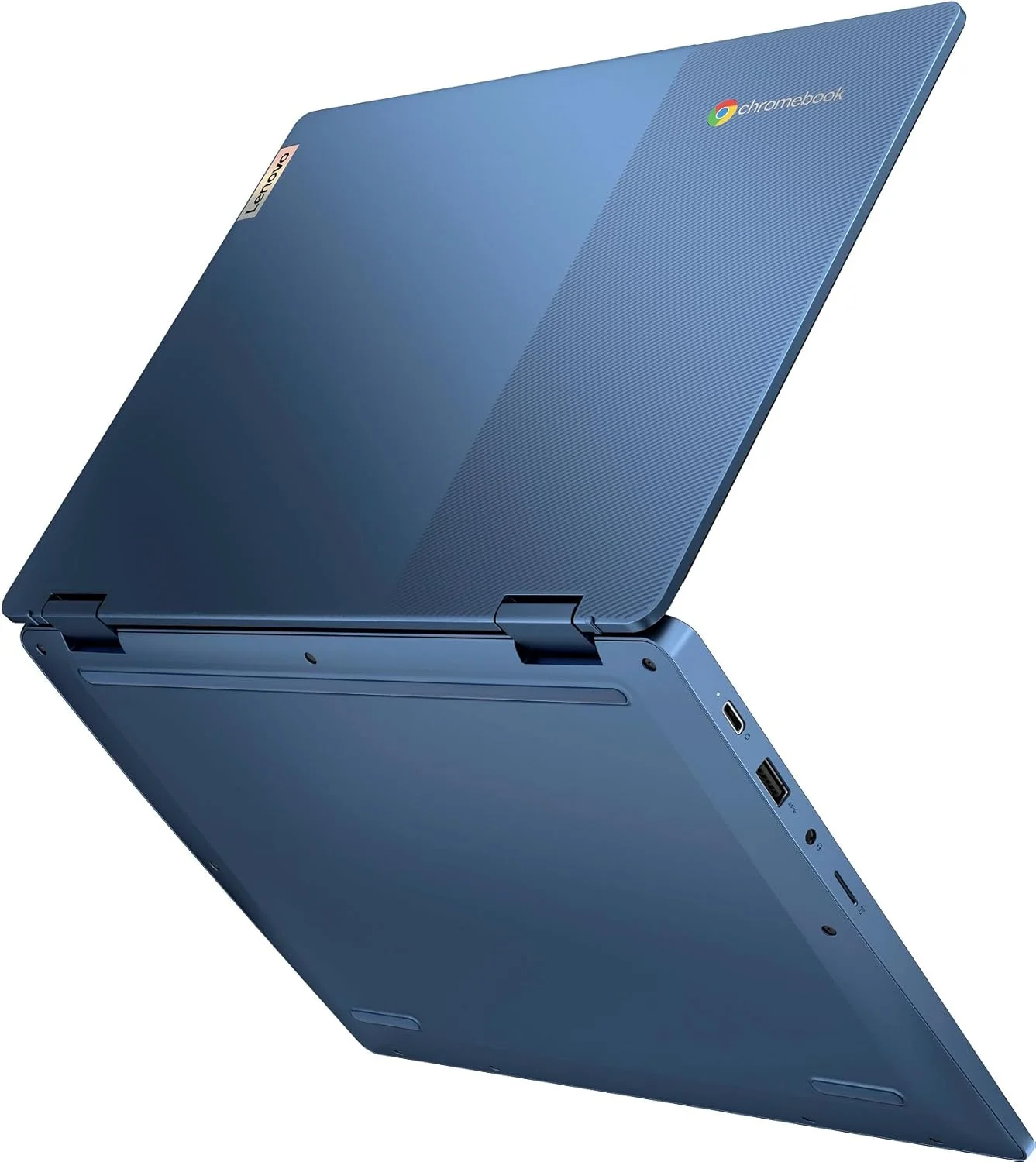لپ تاپ 2 در 1 لمسی 12.2 اینچی Lenovo Flex 3 Chromebook FHD+ (پردازنده Intel N100، رم 4 گیگابایتی DDR5، حافظه 128 گیگابایتی (64 گیگابایت eMMC + کارت SD 64 گیگابایتی)) مناسب دانش آموزان و آموزش، وب کم، NFC، HDMI، USB-C، قلم IST، سیستم عامل Chrome، آبی