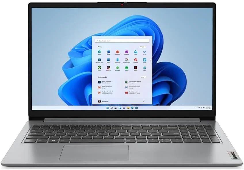 لپ تاپ لنوو IdeaPad 1 15ALC7 AMD Ryzen 5 5500U 2.1 GHz 6 هسته ای 4 GHz 15.6 اینچ 1920 x 1080 - DDR4 8GB 3200MHz RAM 512GB SSD AMD Radeon خاکستری Windows 11H