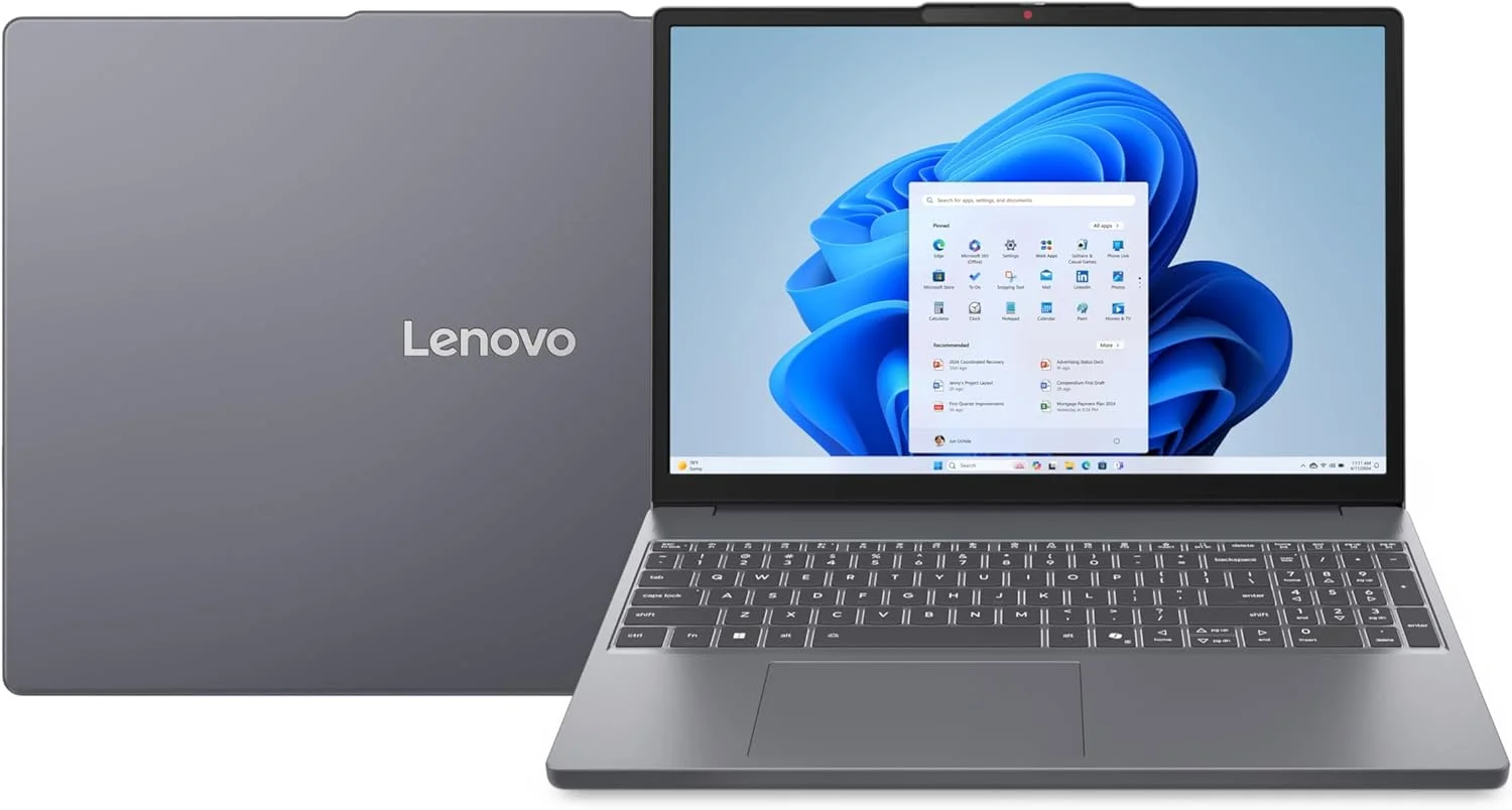 لپ تاپ باریک لنوو IdeaPad Slim 3 15IRH10 (خاکستری لونا) | پردازنده Intel Core i5-13420H | رم 16 گیگابایت | حافظه SSD 512 گیگابایت | صفحه نمایش 15.3 اینچ WUXGA | ویندوز 11 [83K100GDAX]