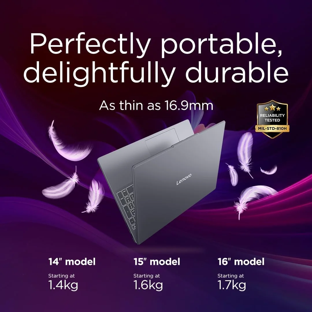 لپ تاپ باریک لنوو IdeaPad Slim 3 15IRH10 (خاکستری لونا) | پردازنده Intel Core i5-13420H | رم 16 گیگابایت | حافظه SSD 512 گیگابایت | صفحه نمایش 15.3 اینچ WUXGA | ویندوز 11 [83K100GDAX]