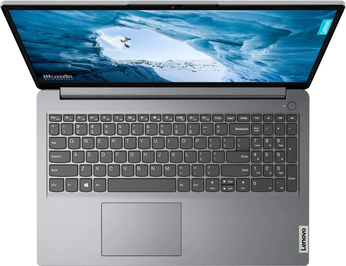 لپ تاپ تجاری لنوو IdeaPad 1 15ALC7 2023، صفحه نمایش لمسی 15.6 اینچی FHD IPS، پردازنده 8 هسته ای AMD Ryzen 7 5700U، رم 16 گیگابایتی DDR4، حافظه SSD 512 گیگابایتی، گرافیک AMD Radeon، وای فای 6، ویندوز 11 هوم به همراه USB 32 گیگابایتی ONT
