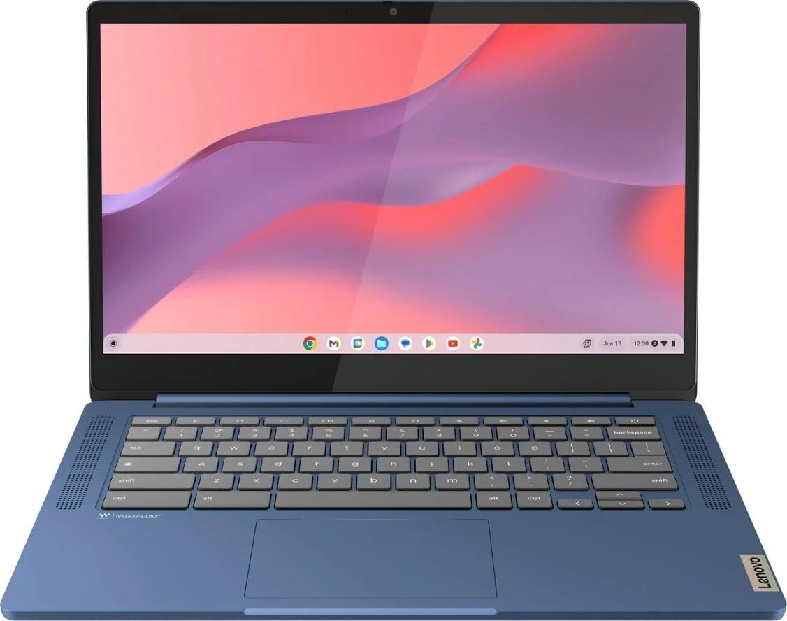 لپ تاپ لمسی 14 اینچی FHD لنوو Ideapad Slim 3 Chromebook - MediaTek 8186، رم 4 گیگابایتی، حافظه eMMC 64 گیگابایتی، سیستم عامل Chrome - آبی تیره (82XJ0000US)