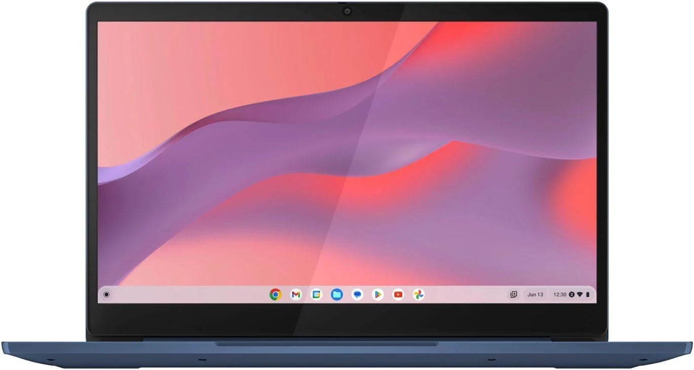 لپ تاپ لمسی 14 اینچی FHD لنوو Ideapad Slim 3 Chromebook - MediaTek 8186، رم 4 گیگابایتی، حافظه eMMC 64 گیگابایتی، سیستم عامل Chrome - آبی تیره (82XJ0000US)