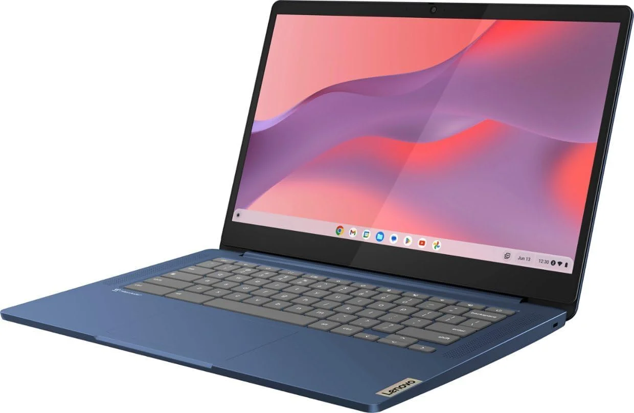 لپ تاپ لمسی 14 اینچی FHD لنوو Ideapad Slim 3 Chromebook - MediaTek 8186، رم 4 گیگابایتی، حافظه eMMC 64 گیگابایتی، سیستم عامل Chrome - آبی تیره (82XJ0000US)