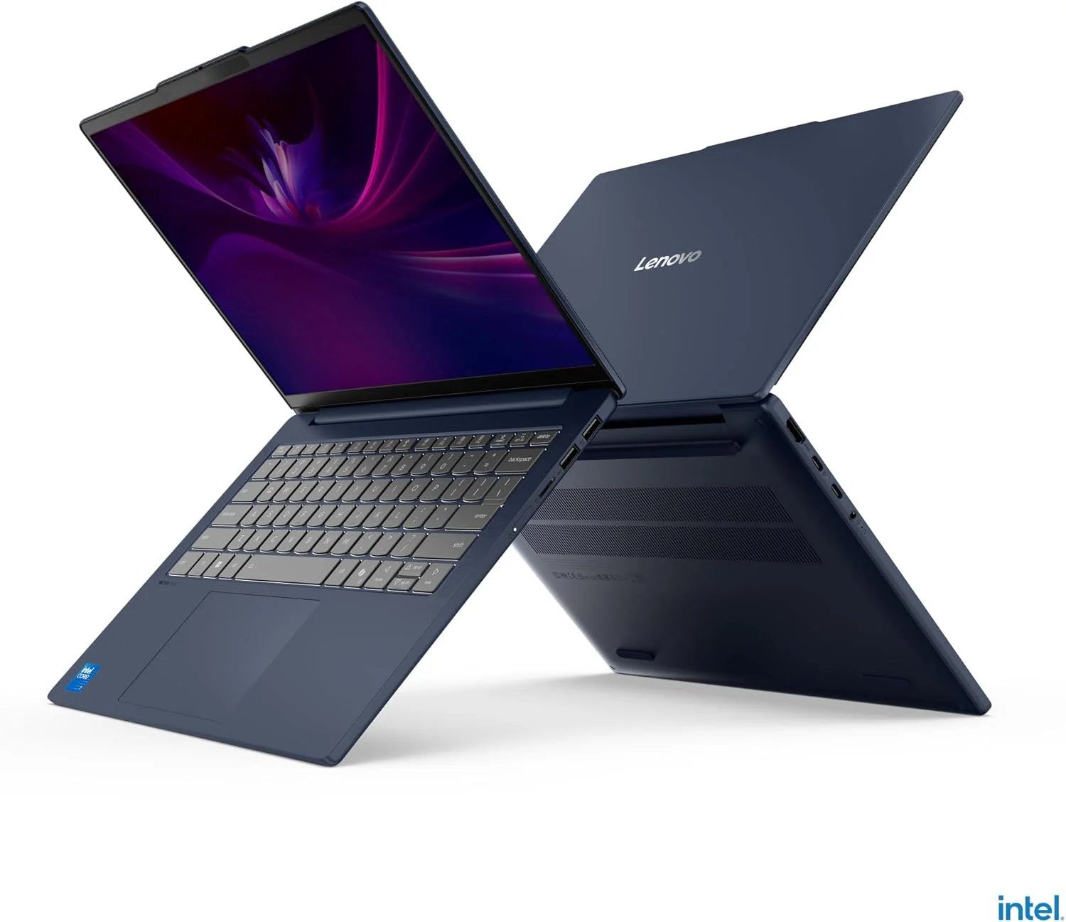 لپ تاپ لنوو IdeaPad Slim 5 14IRH10، صفحه نمایش 14 اینچی WUXGA OLED با DisplayHDR True Black 500، پردازنده Intel Core i5-13420H، رم 16 گیگابایتی، حافظه SSD 512 گیگابایتی، گرافیک Intel UHD، کیبورد با نور پس زمینه انگلیسی/عربی، ویندوز 11، آبی کیهانی [83HR006NAX]