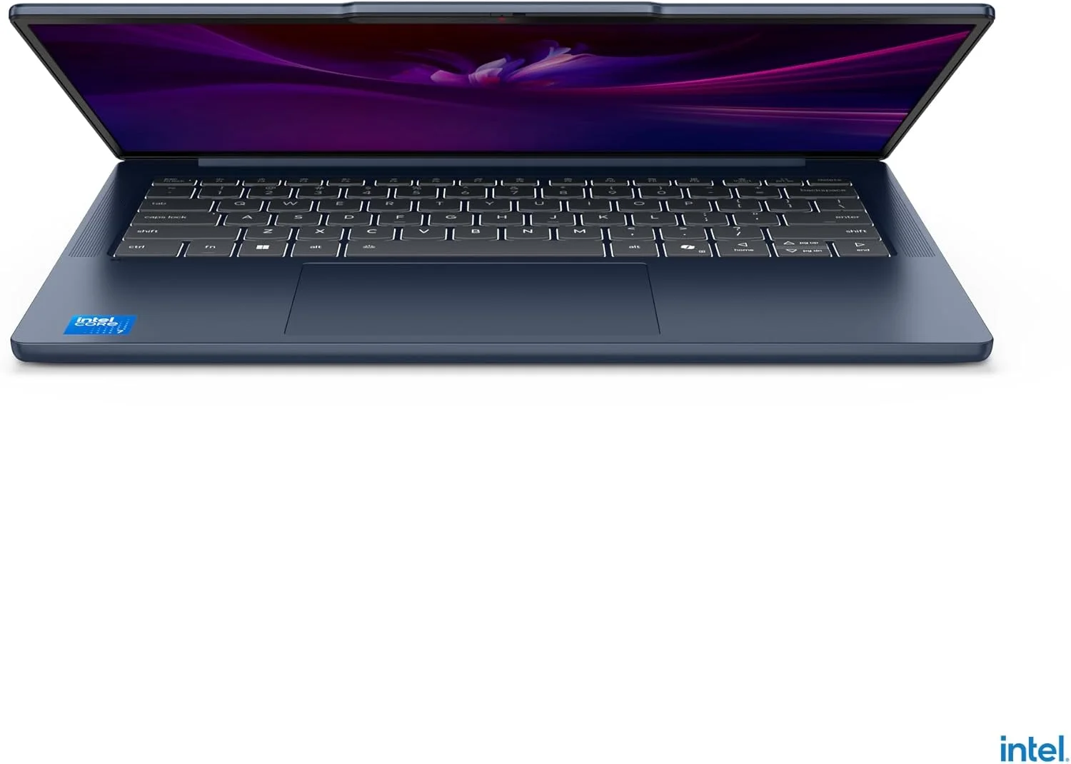 لپ تاپ لنوو IdeaPad Slim 5 14IRH10، صفحه نمایش 14 اینچی WUXGA OLED با DisplayHDR True Black 500، پردازنده Intel Core i5-13420H، رم 16 گیگابایتی، حافظه SSD 512 گیگابایتی، گرافیک Intel UHD، کیبورد با نور پس زمینه انگلیسی/عربی، ویندوز 11، آبی کیهانی [83HR006NAX]