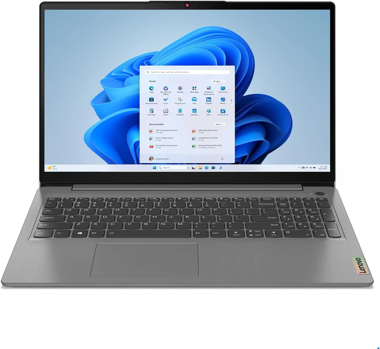لپ تاپ 15 اینچی Lenovo IdeaPad 3 با کیفیت Full HD | پردازنده Intel Core i5-1135G7 | رم 8 گیگابایتی | حافظه SSD 256 گیگابایتی | ویندوز 11 هوم | خاکستری قطبی (ارتقا یافته)