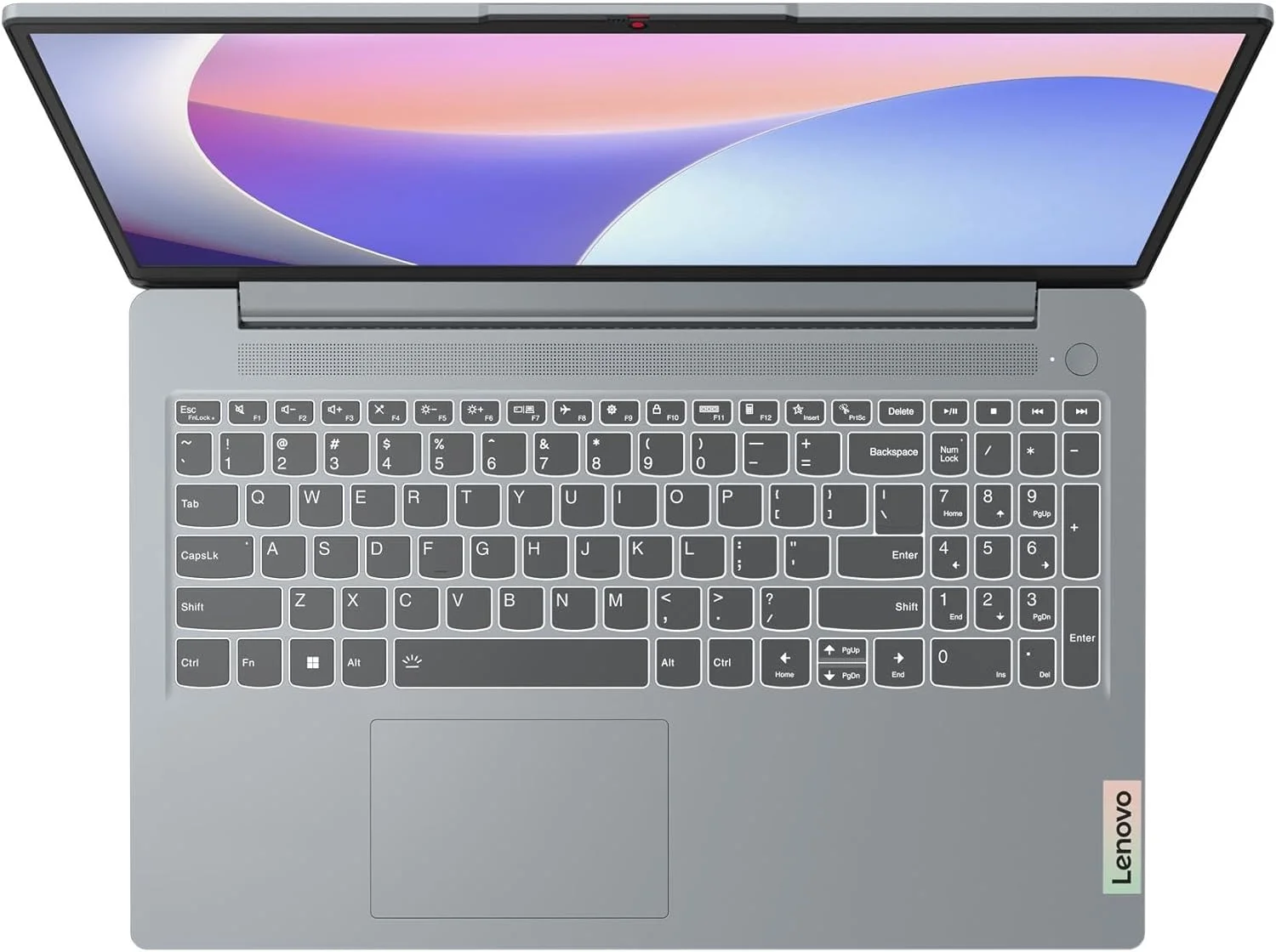 لپ تاپ لنوو IdeaPad Slim 3، صفحه نمایش 15.6 اینچی FHD، پردازنده Intel Core i5-1335U، رم 8 گیگابایتی، SSD 512 گیگابایتی، گرافیک Iris Xe، کیبورد انگلیسی با نور پس زمینه، خاکستری قطبی