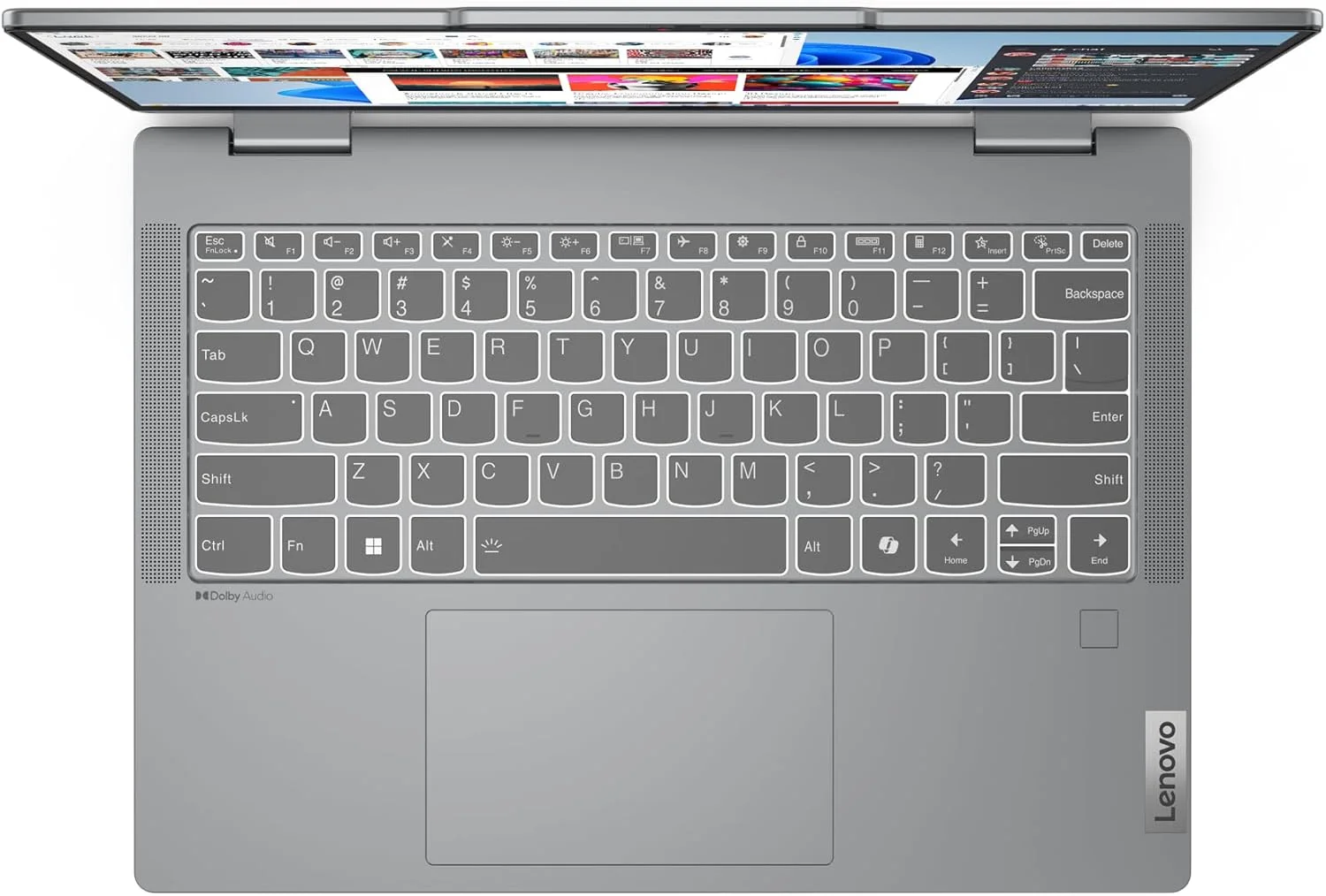 لپ تاپ 2 در 1 لنوو IdeaPad 5 14IRU9 با صفحه نمایش لمسی 14 اینچی WUXGA OLED، پردازنده Core 7 150U، رم 16 گیگابایتی، SSD 512 گیگابایتی، گرافیک یکپارچه اینتل، کیبورد با نور پس زمینه انگلیسی-عربی، ویندوز 11، خاکستری لونا + قلم [83DT006TAX]