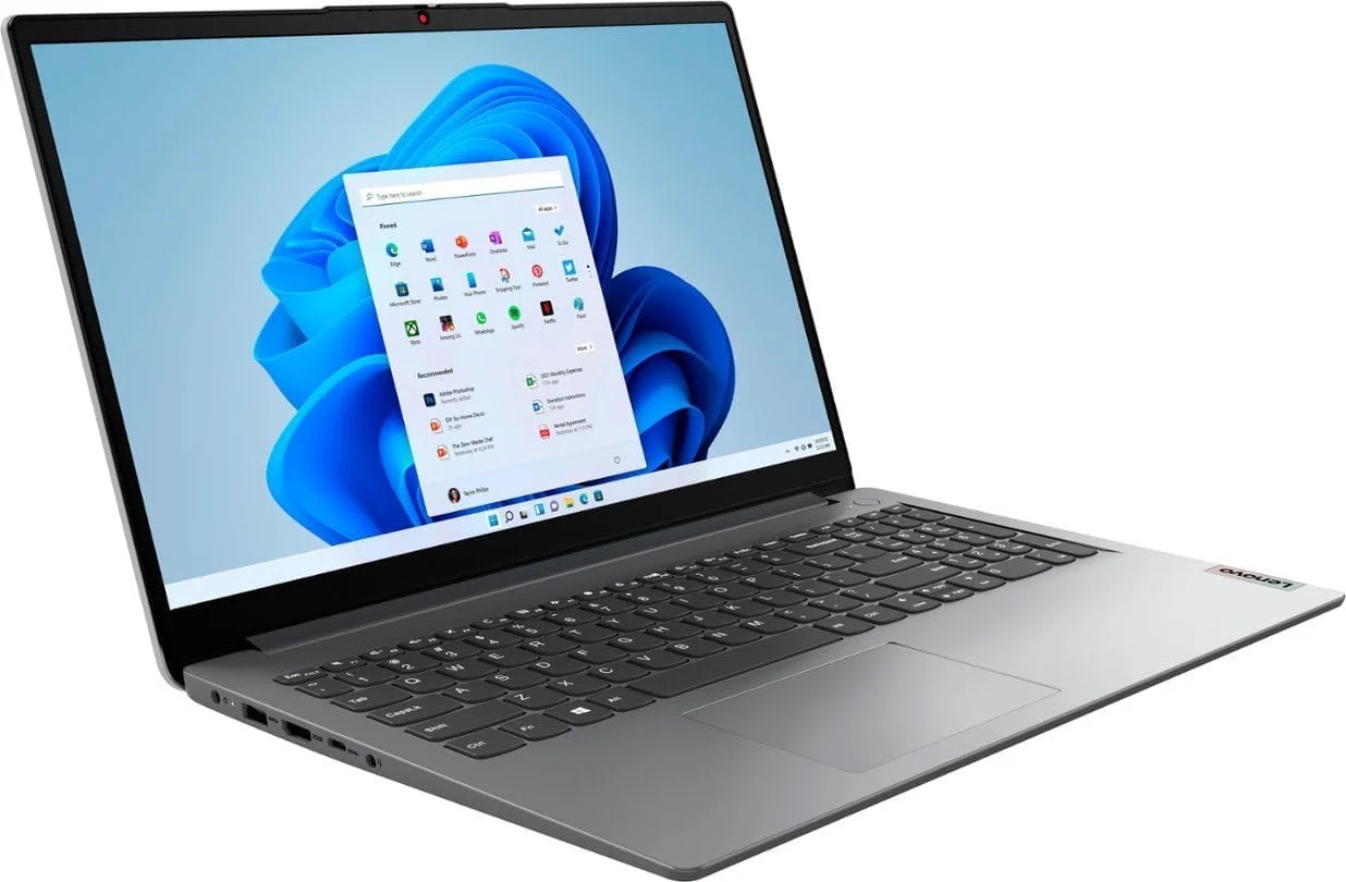 لپ تاپ 15.6 اینچی HD لنوو IdeaPad 1، پردازنده Athlon Silver 7120U، رم 4 گیگابایت، حافظه SSD 128 گیگابایت، وب کم، Type-C، کارت خوان SD، USB-A&C، Wi-Fi 6، ویندوز 11 + لوازم جانبی GM (Athlon 7120U| 4GB/128GB) لپ تاپ 15.6 اینچی HD لنوو IdeaPad 1، پردازنده Athlon Silver 7120U، رم 4 گیگابایت، حافظه SSD 128 گیگابایت، وب کم، Type-C، کارت خوان SD، USB-A&C، Wi-Fi 6، ویندوز 11 + لوازم جانبی GM (Athlon 7120U| 4GB/128GB)