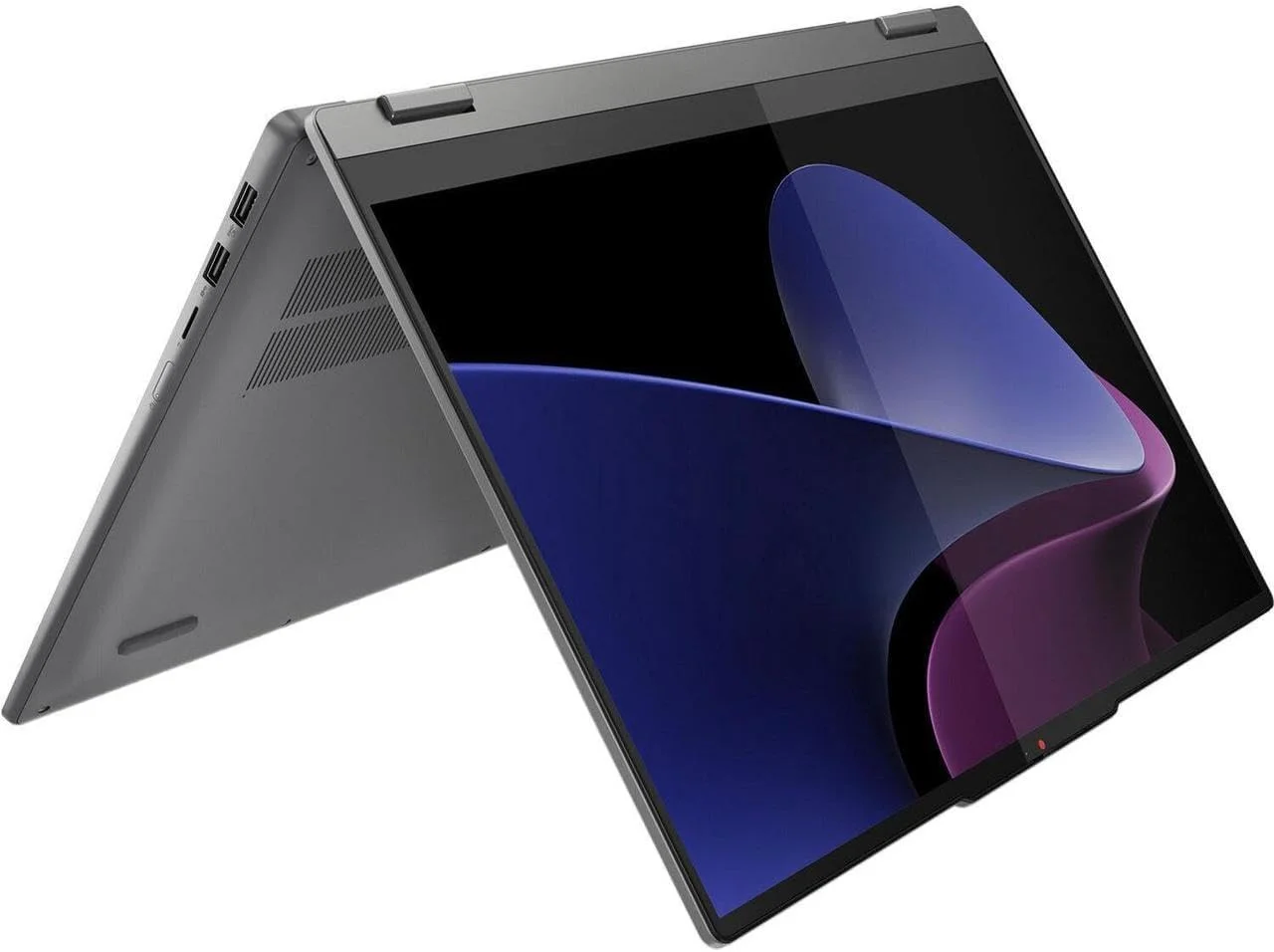 لپ تاپ 2 در 1 لنوو IdeaPad 5 با پردازنده AMD Ryzen 7 8845HS، صفحه نمایش لمسی 16 اینچی WUXGA، رم 16 گیگابایتی LPDDR5X، حافظه SSD 1 ترابایتی، قلم دیجیتال، کیبورد با نور پس زمینه، حسگر اثر انگشت و ویندوز 11 هوم