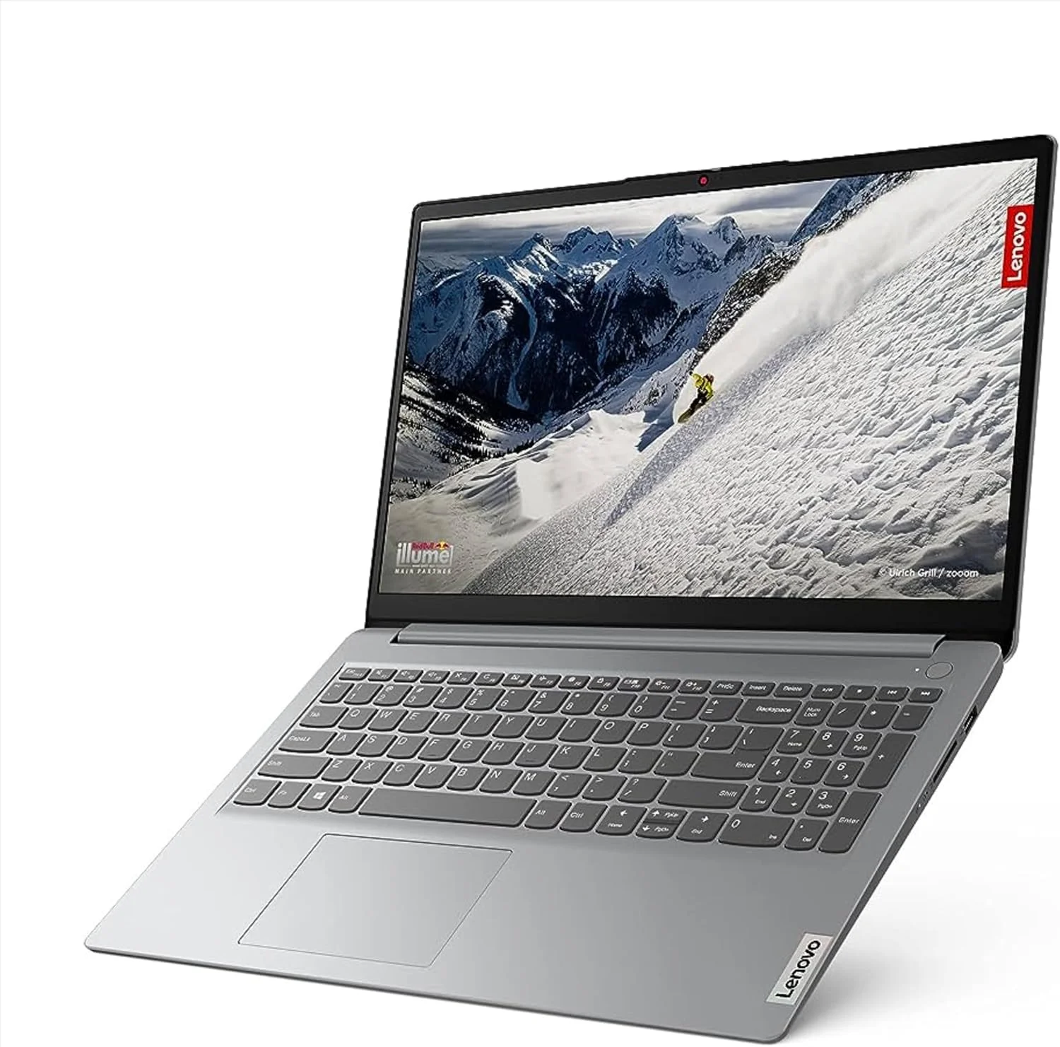 لپ تاپ لنوو Ideapad 1 15 IGL7، پردازنده Intel Celeron N4020 | رم 4 گیگابایتی DDR4 | حافظه SSD NVMe M.2 256 گیگابایتی | کارت گرافیک Intel UHD Graphics 600 | صفحه نمایش 15.6 اینچی HD | ویندوز 11 هوم، خاکستری ابری