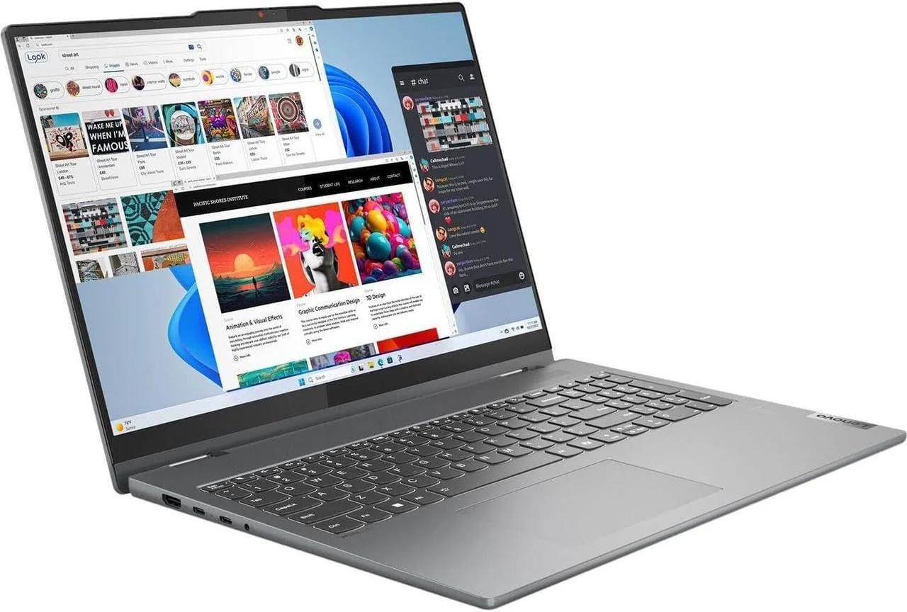 لپ تاپ 2 در 1 لنوو IdeaPad 5 با پردازنده AMD Ryzen 7 8845HS، صفحه نمایش لمسی 16 اینچی WUXGA، رم 16 گیگابایتی LPDDR5X، حافظه SSD 1 ترابایتی، قلم دیجیتال، کیبورد با نور پس زمینه، حسگر اثر انگشت و ویندوز 11 هوم لپ تاپ 2 در 1 لنوو IdeaPad 5 با پردازنده AMD Ryzen 7 8845HS، صفحه نمایش لمسی 16 اینچی WUXGA، رم 16 گیگابایتی LPDDR5X، حافظه SSD 1 ترابایتی، قلم دیجیتال، کیبورد با نور پس زمینه، حسگر اثر انگشت و ویندوز 11 هوم